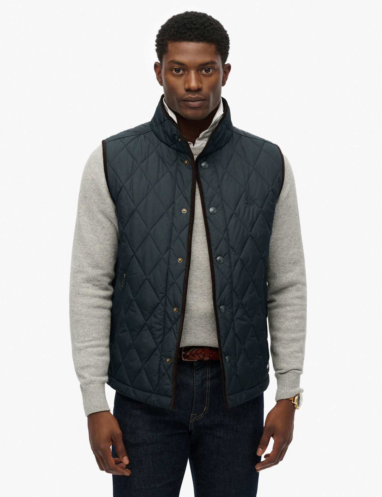 Superdry & Co Quilted Gilet Navy