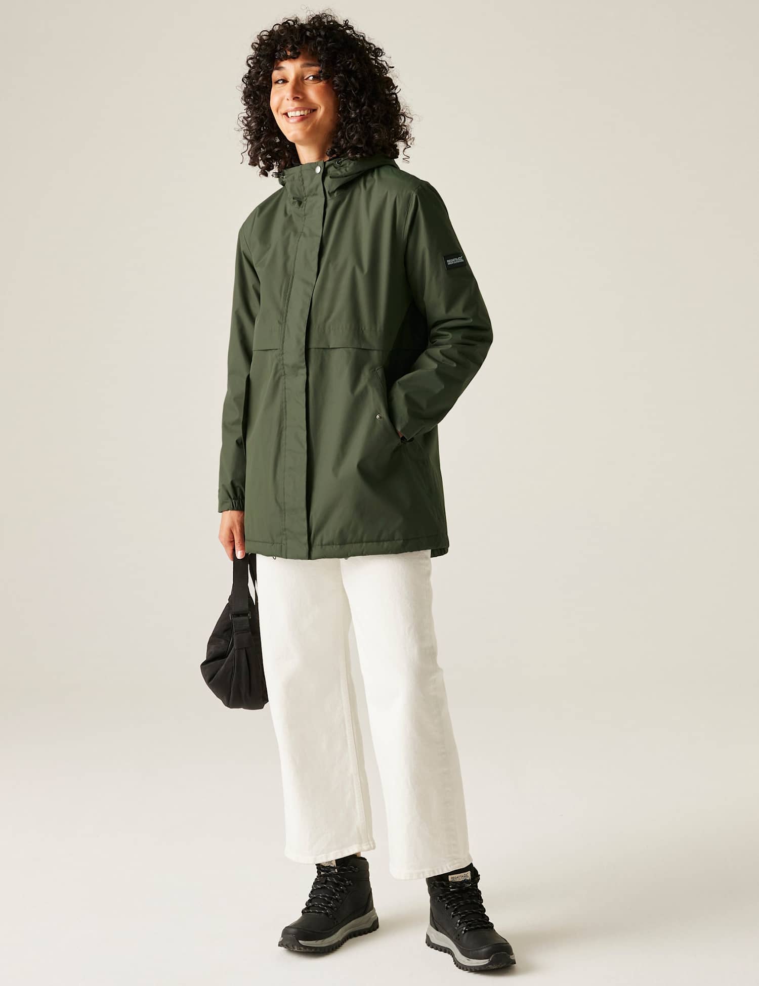 Regatta Brielly Waterproof Hooded Raincoat Green