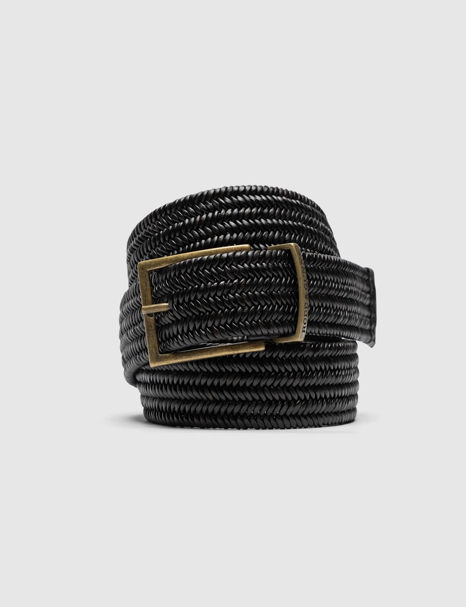 Rodd & Gunn Stirling Leather Stretch Belt Black