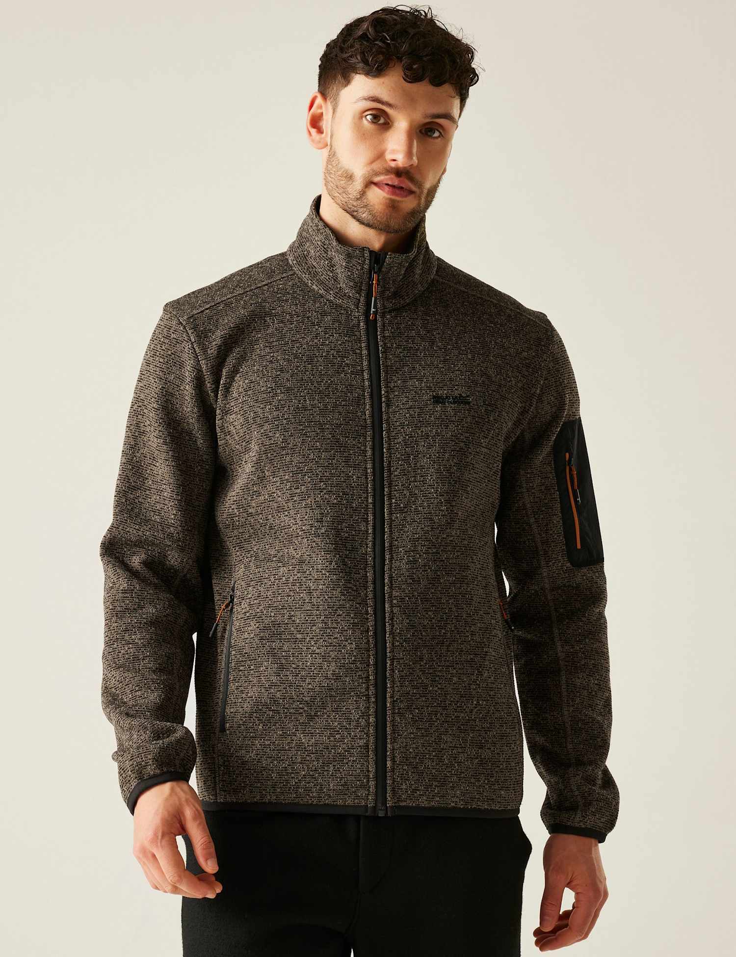 Regatta Newhill Textured Funnel Neck Zip Up Fleece Dark Green
