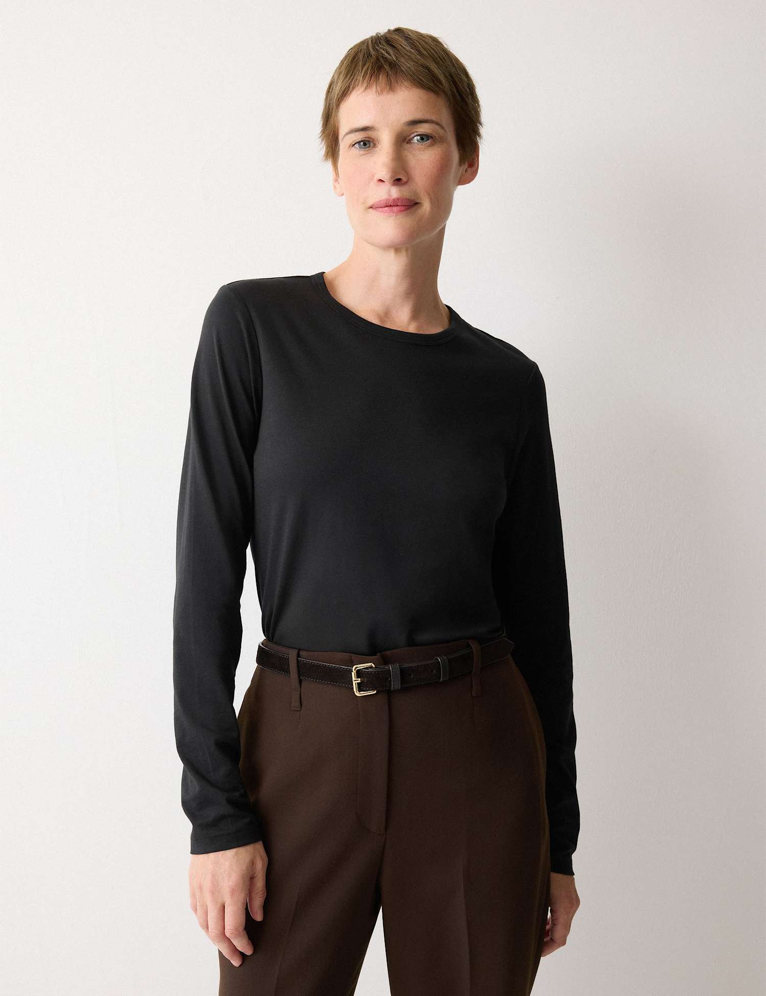 Jigsaw Pure Cotton T-Shirt Black