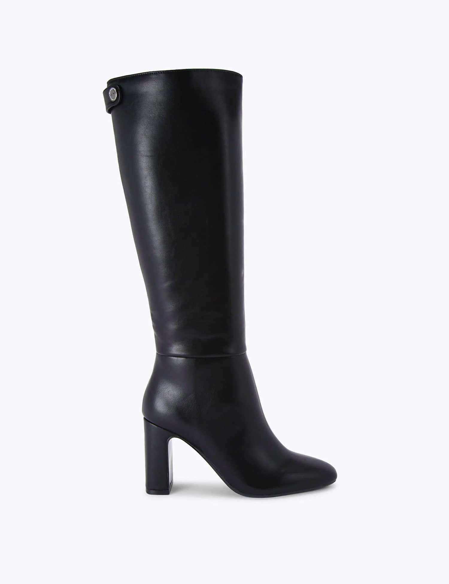 Carvela Wide Fit Block Heel Knee High Boots Black