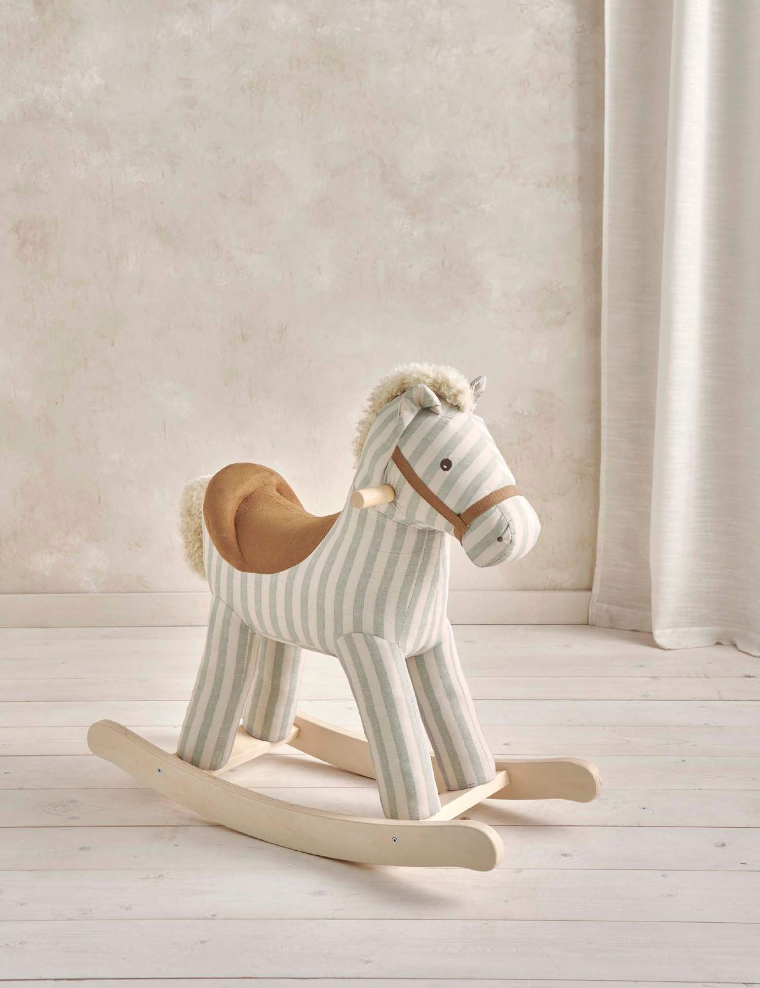Mamas & Papas Striped Rocking Horse Brown Mix