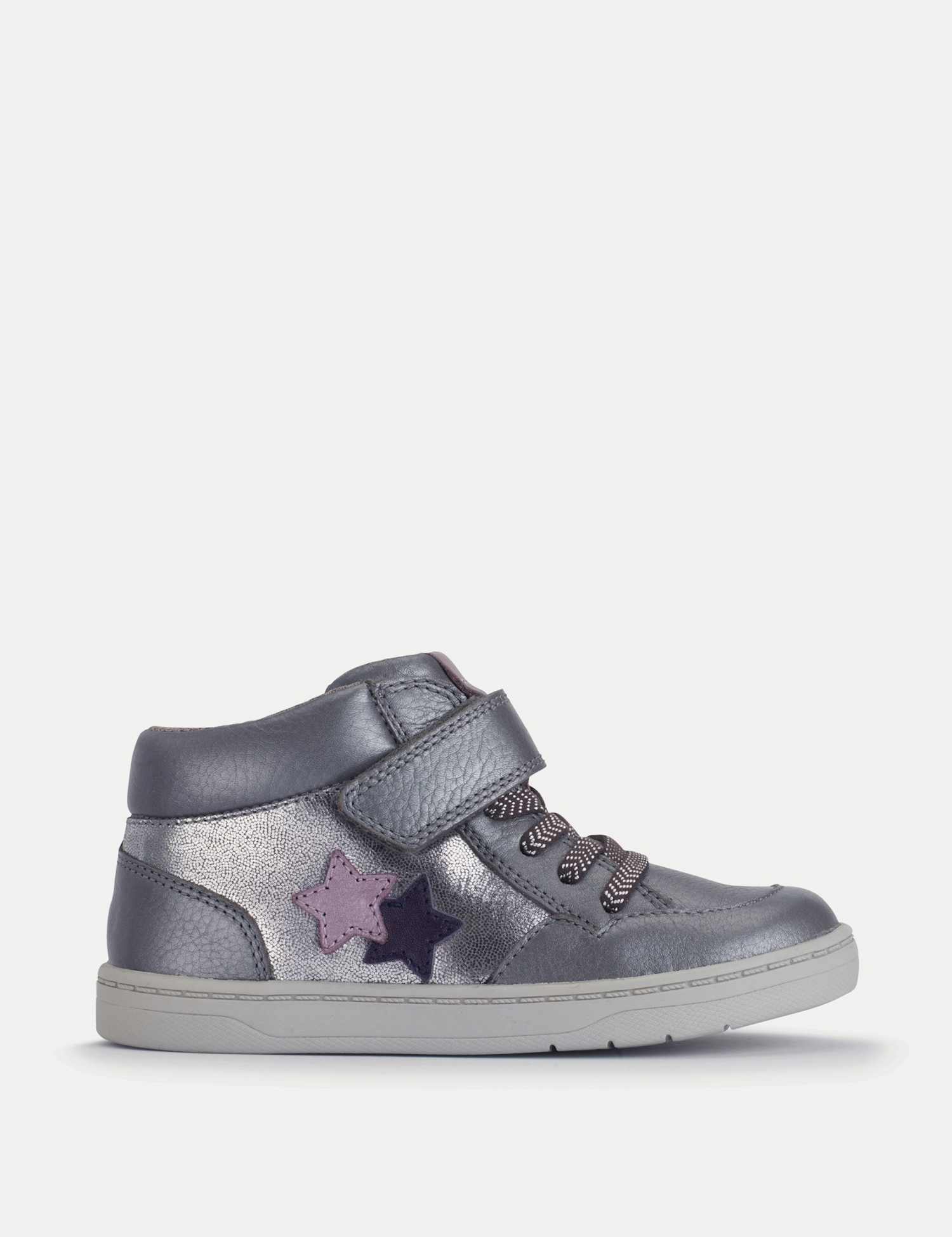 Start-Rite Kids' Leather Star Trainers (6 Small - 2 Large) Grey Mix