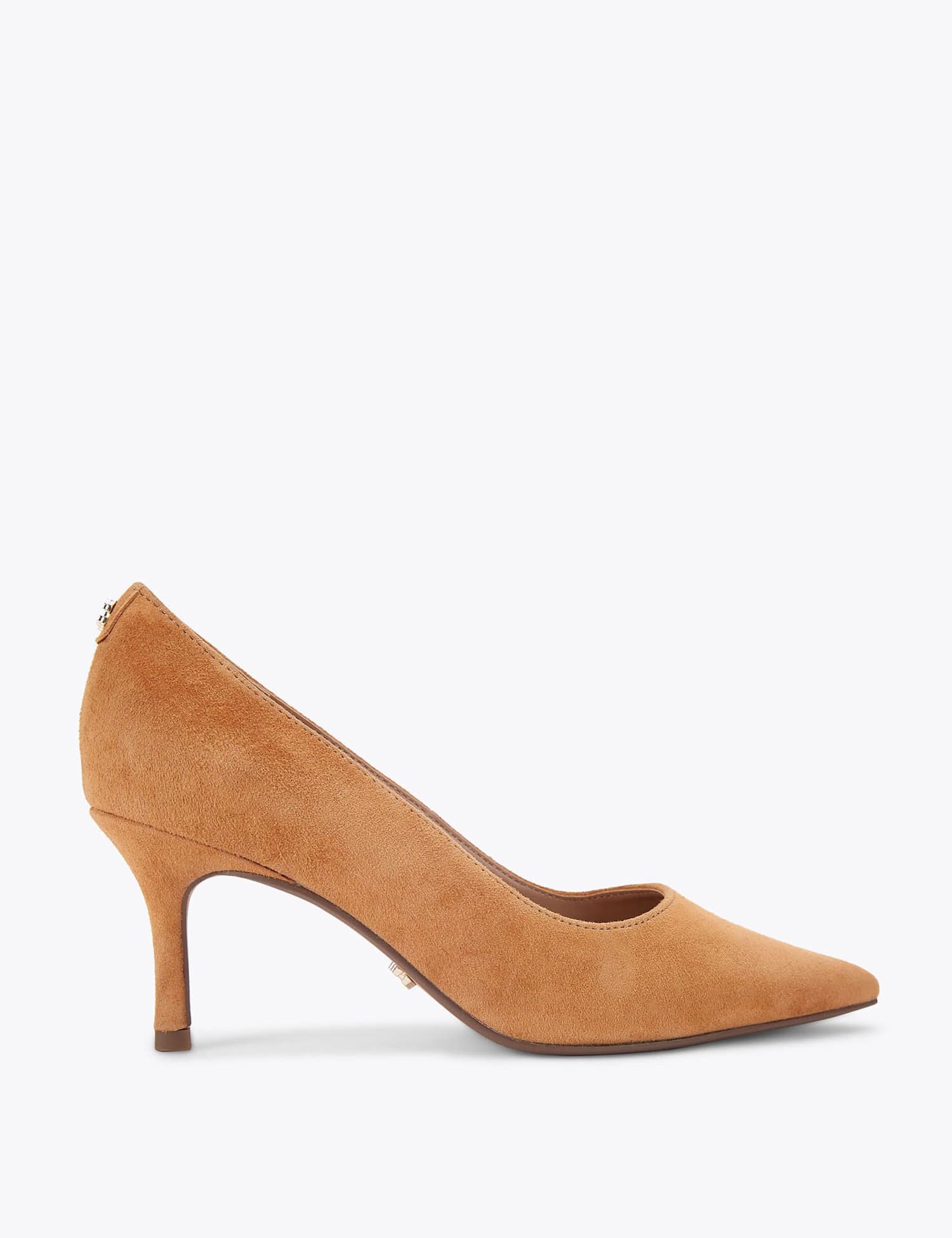 Carvela Suede Pointed Court Shoes Camel