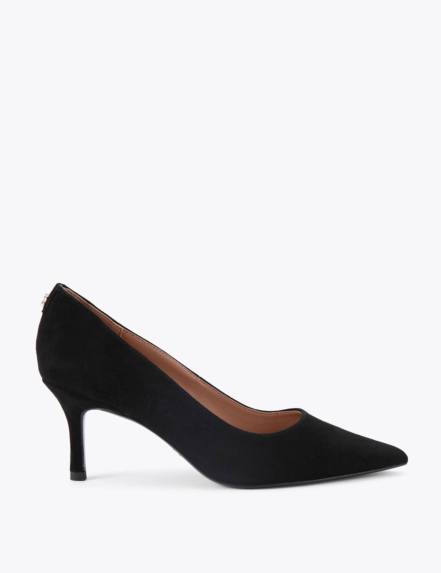 Carvela Suede Pointed Court Shoes Black