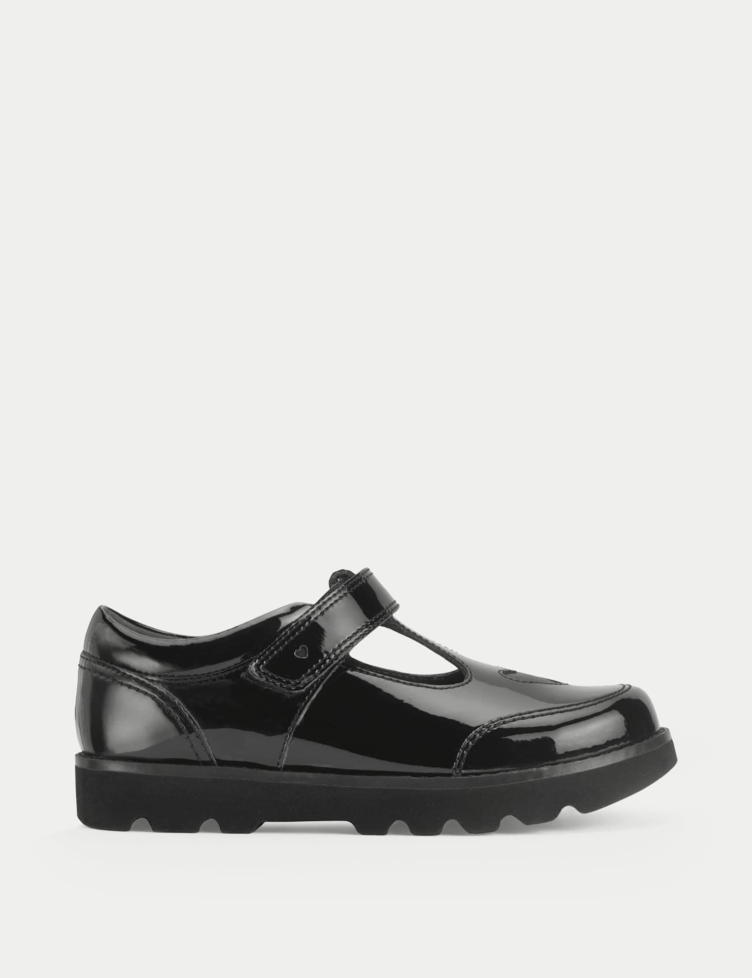 Start-Rite Patent Riptape School Shoes (9 Small - 3 Large) Black
