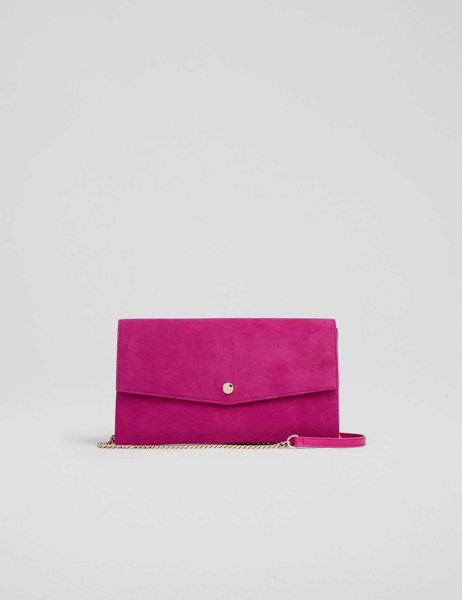 LK BENNETT Leather Clutch Bag Burgundy