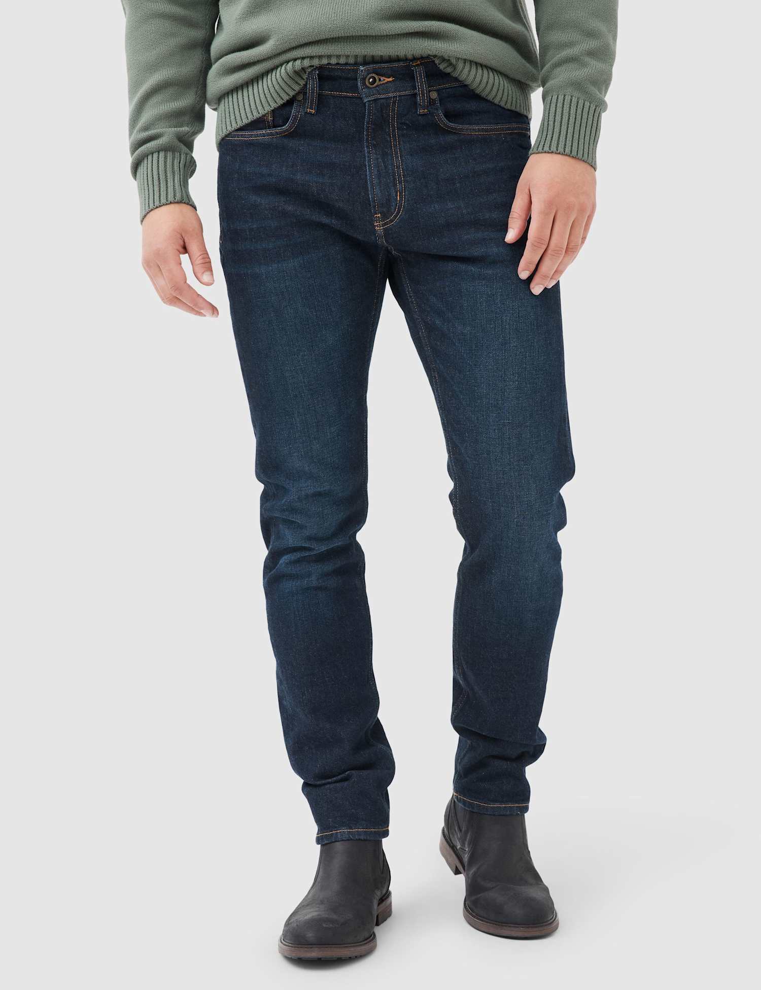 Rodd & Gunn Italian Straight Fit Vintage Wash Jeans Dark Blue