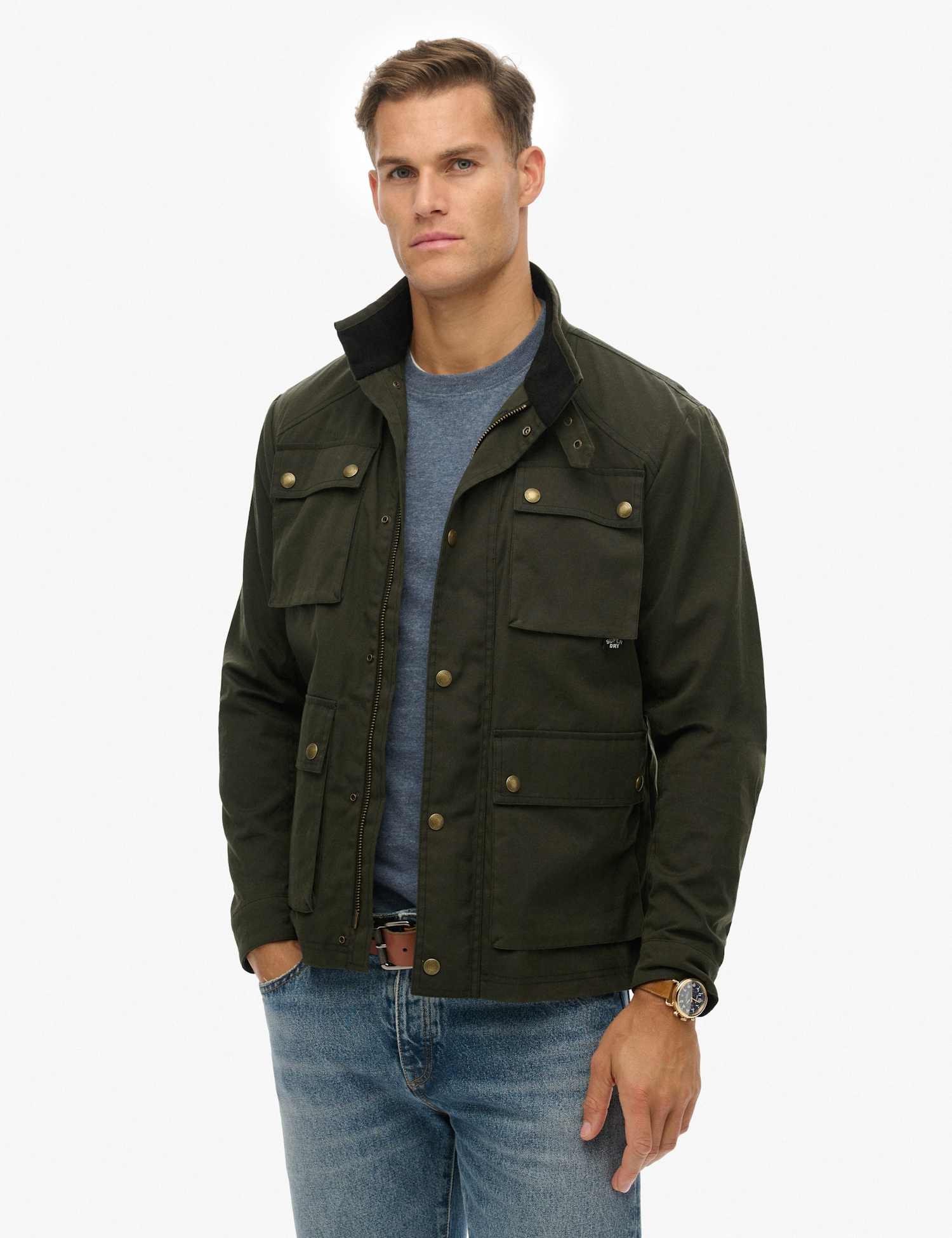 Superdry & Co Pure Cotton Wax Jacket Green