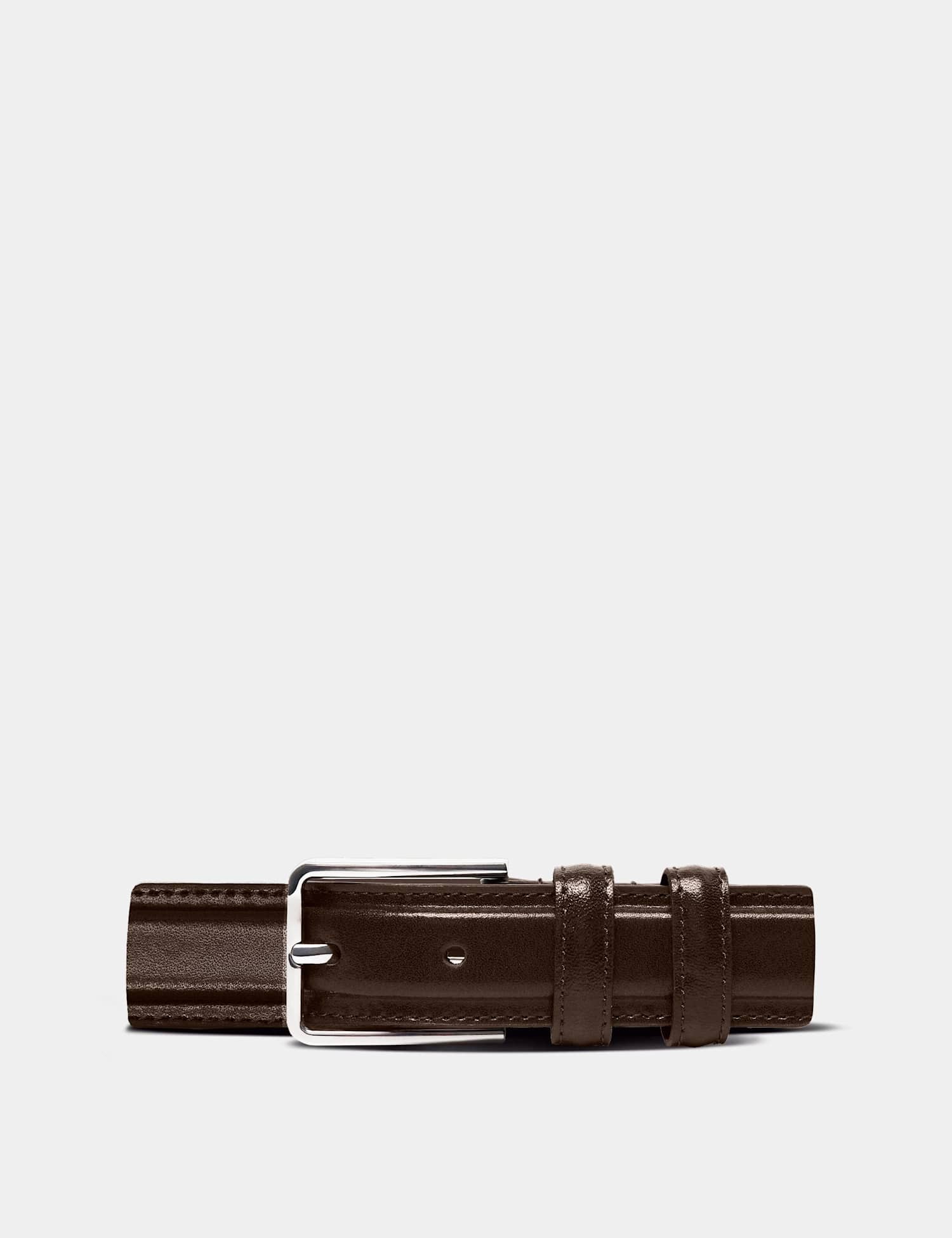 Hawes & Curtis Leather Belt Chocolate