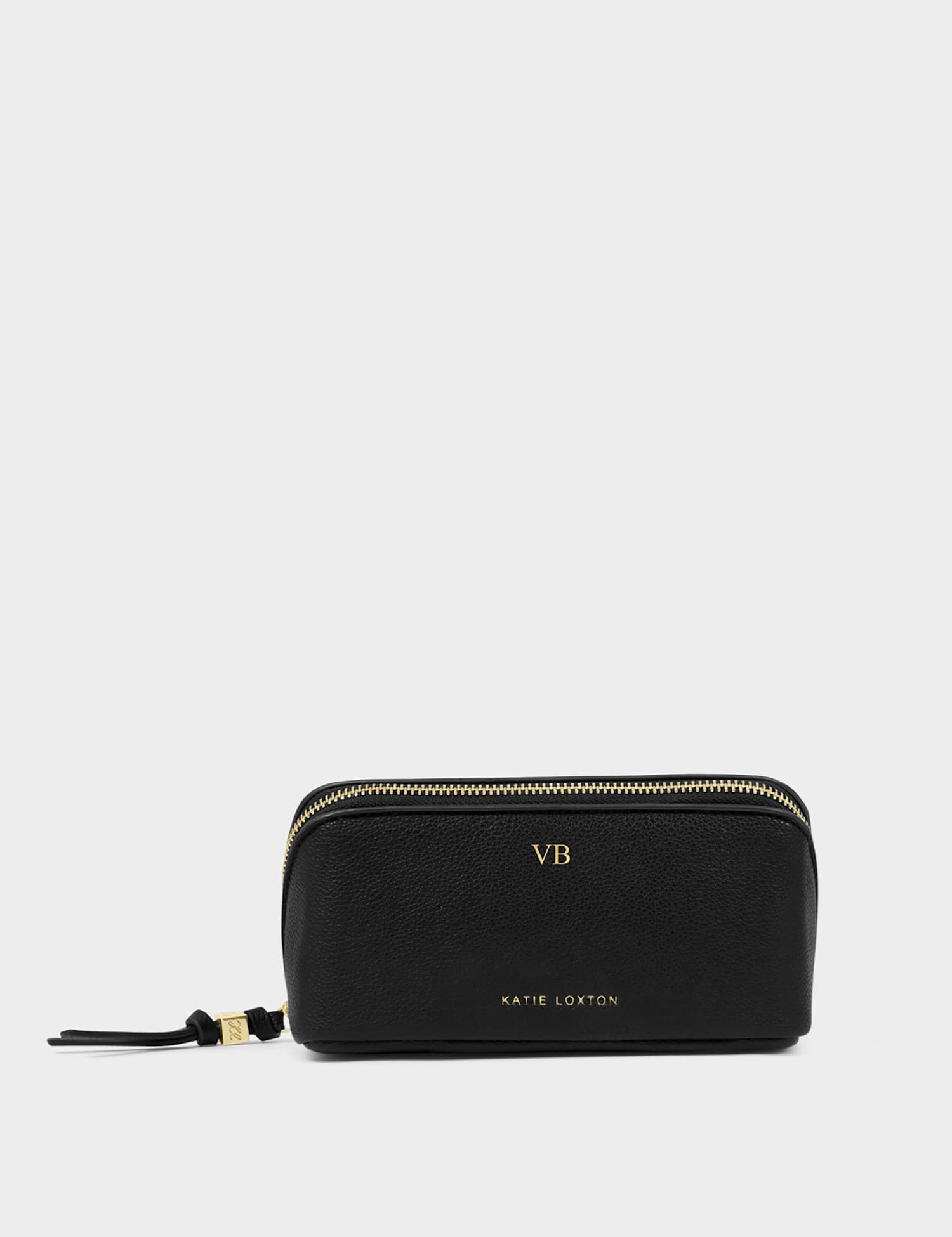 Katie Loxton Personalised Faux Leather Make-Up Bag Black