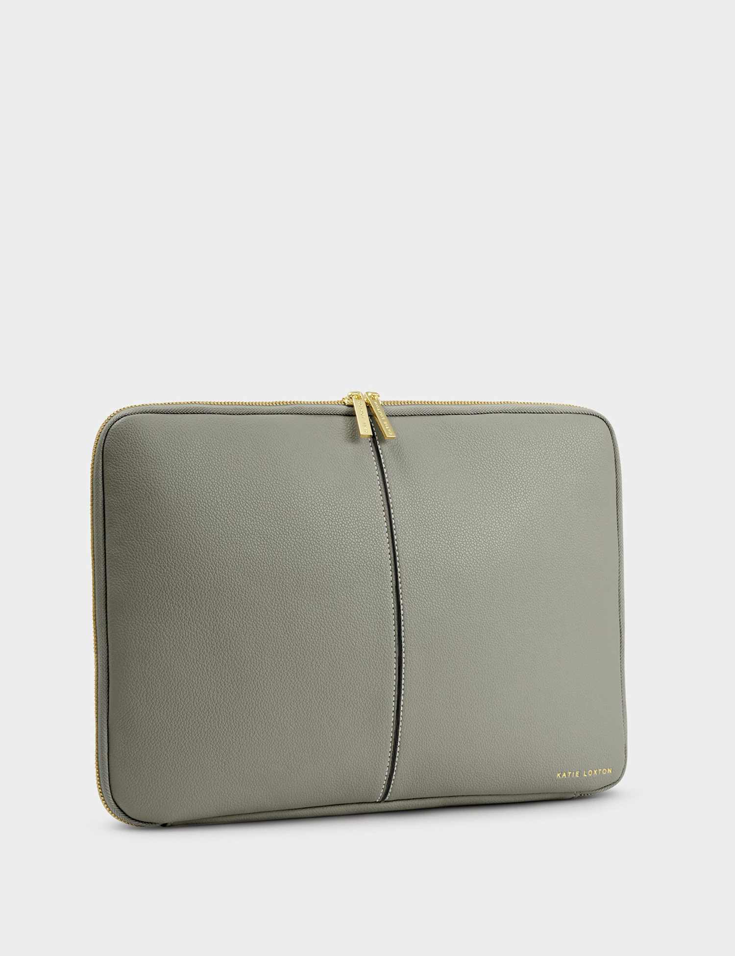 Katie Loxton Personalised Faux Leather Laptop Case Green