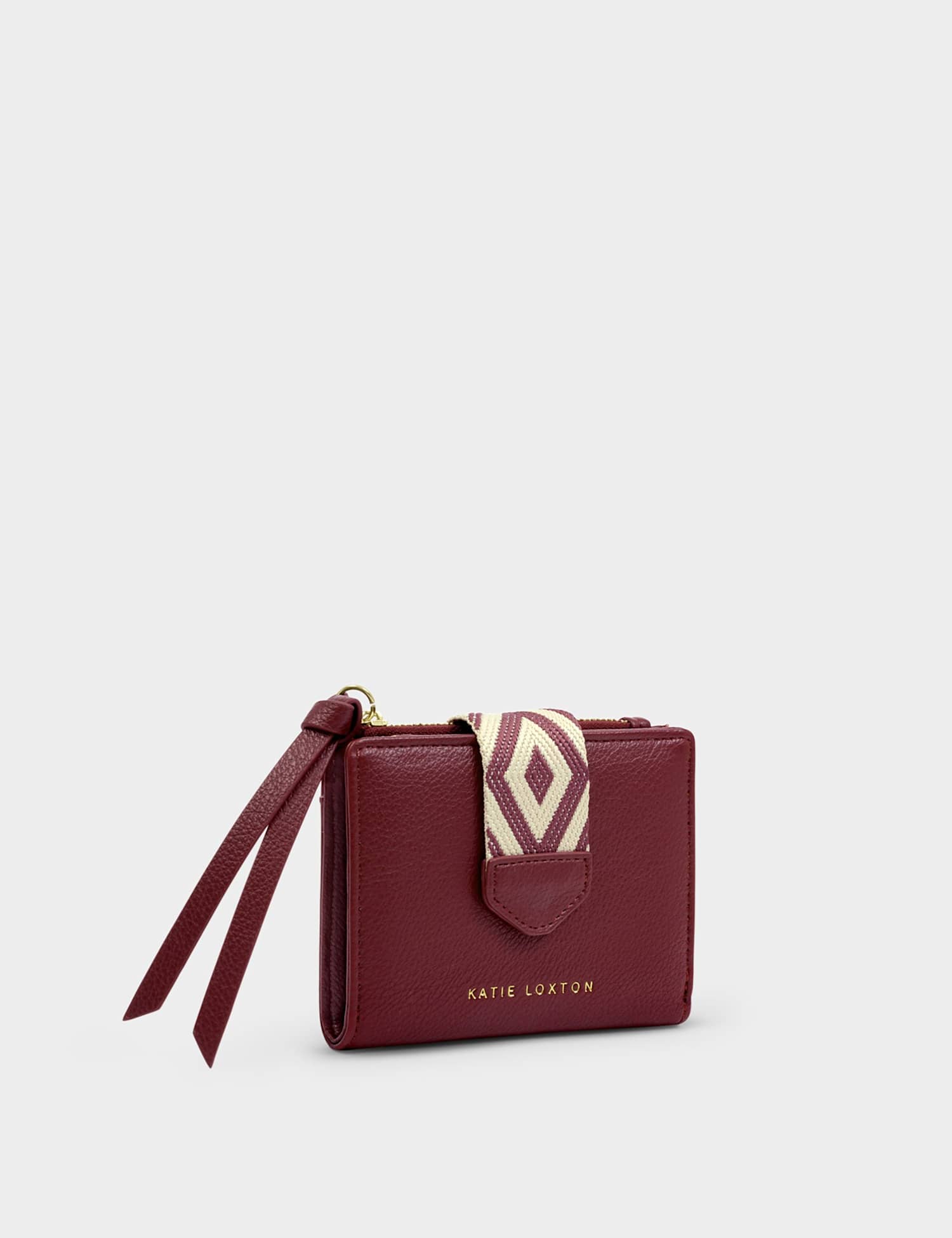 Katie Loxton Personalised Faux Leather Purse Cherry Red
