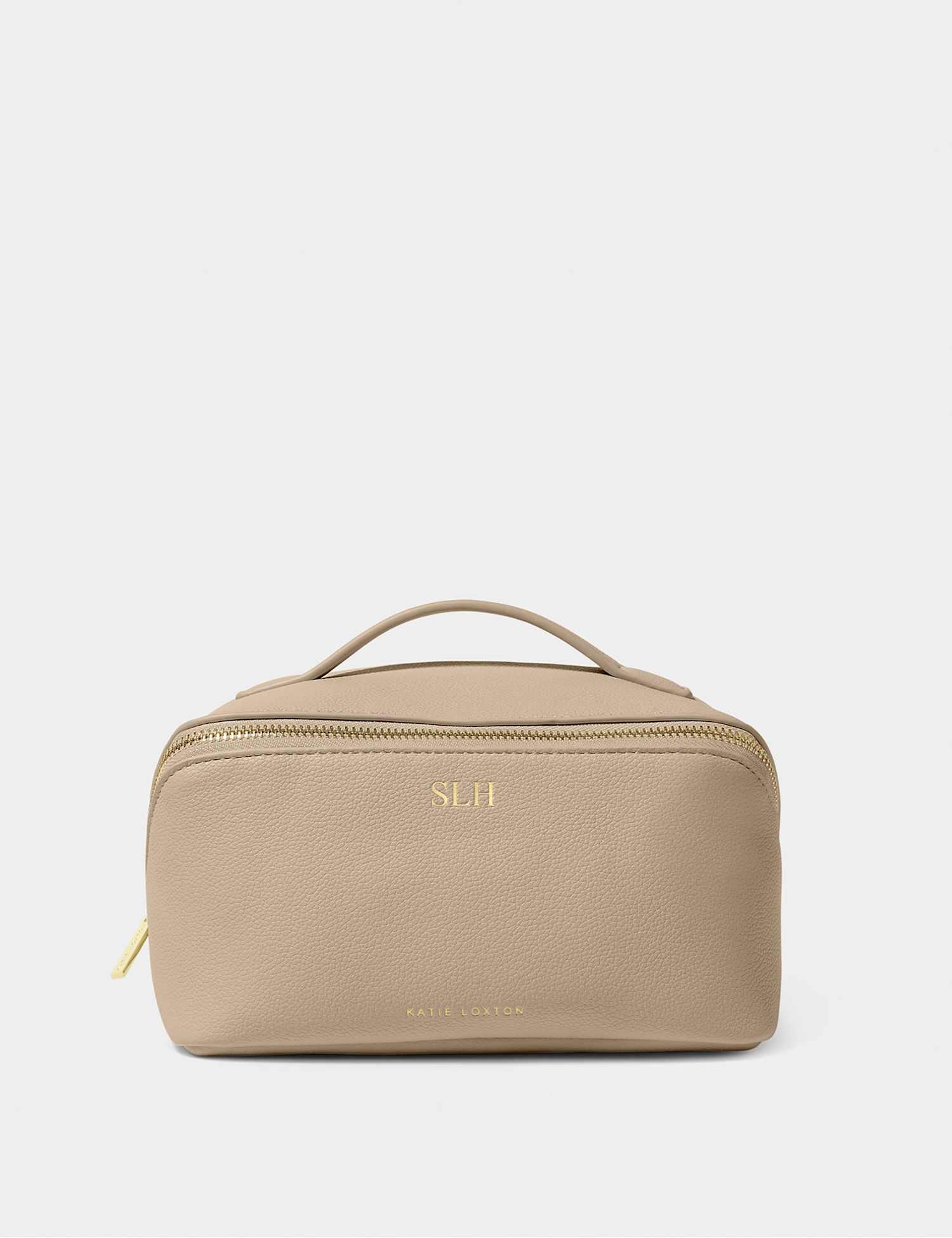 Katie Loxton Personalised Medium Toiletry Bag Taupe
