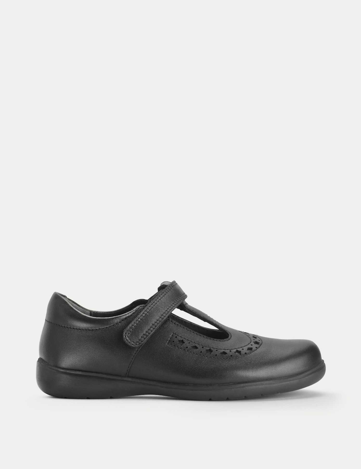 Start-Rite Kids' Leather T-Bar Schoolwear Shoes (9 Small - 2 Large) Black