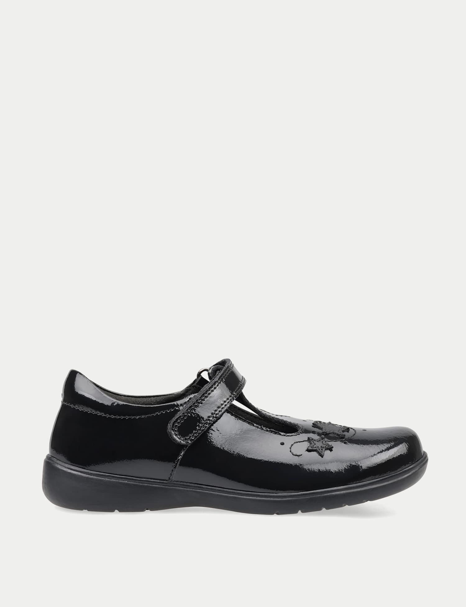 Start-Rite Kids' Leather T Bar Schoolwear Shoes (9 Small - 2 Large) Black