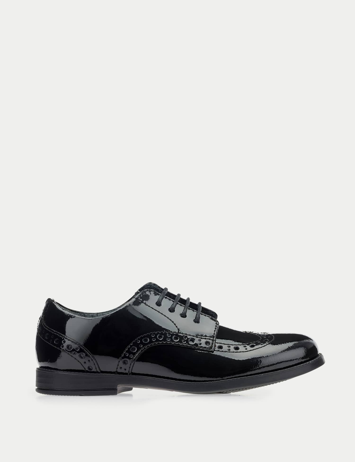Start-Rite Kids' Patent Leather Brogue School Shoes (10 Small - 4 Large) Black