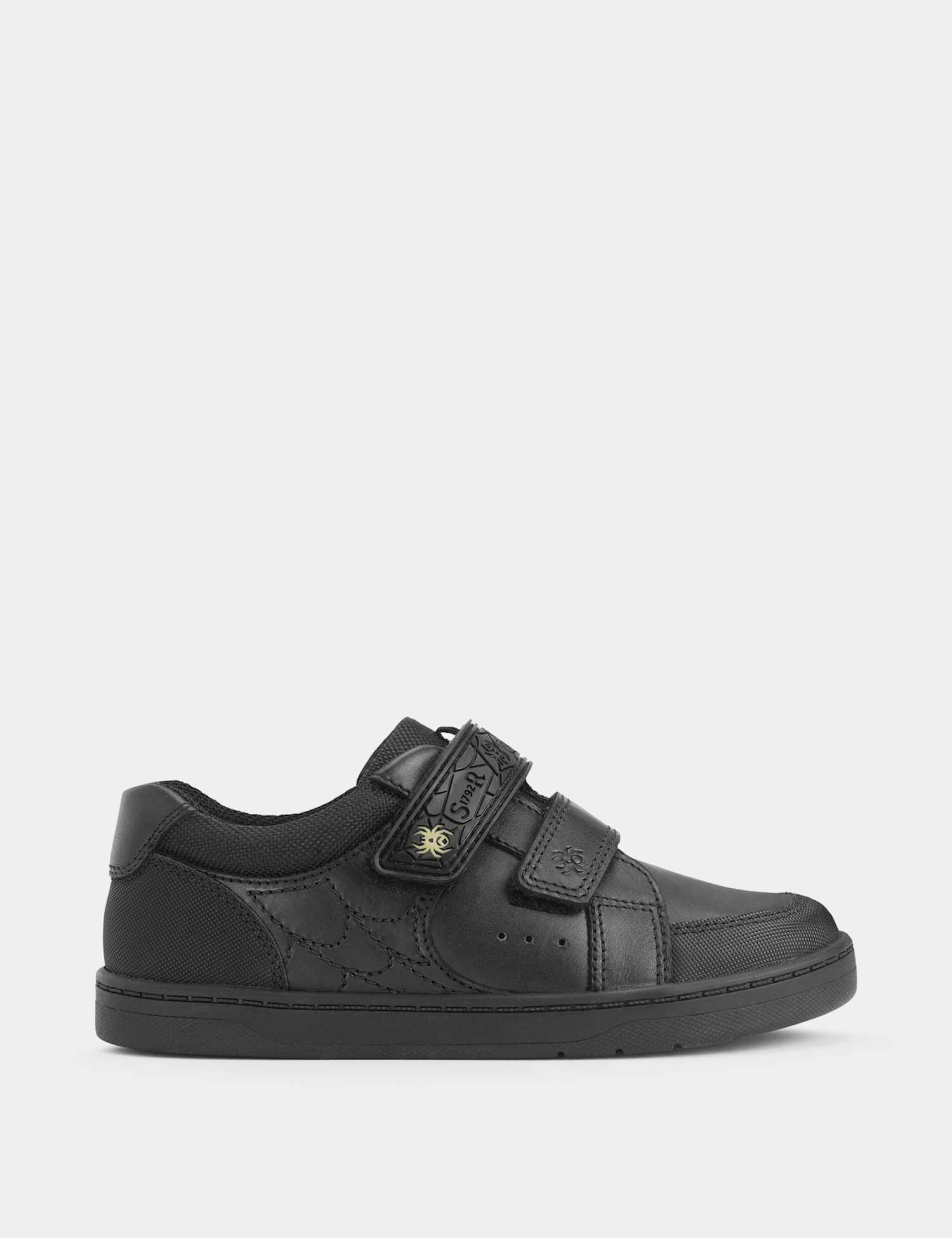 Start-Rite Kids' Leather Riptape Spider Web Shoes (10 Small - 2 Large) Black