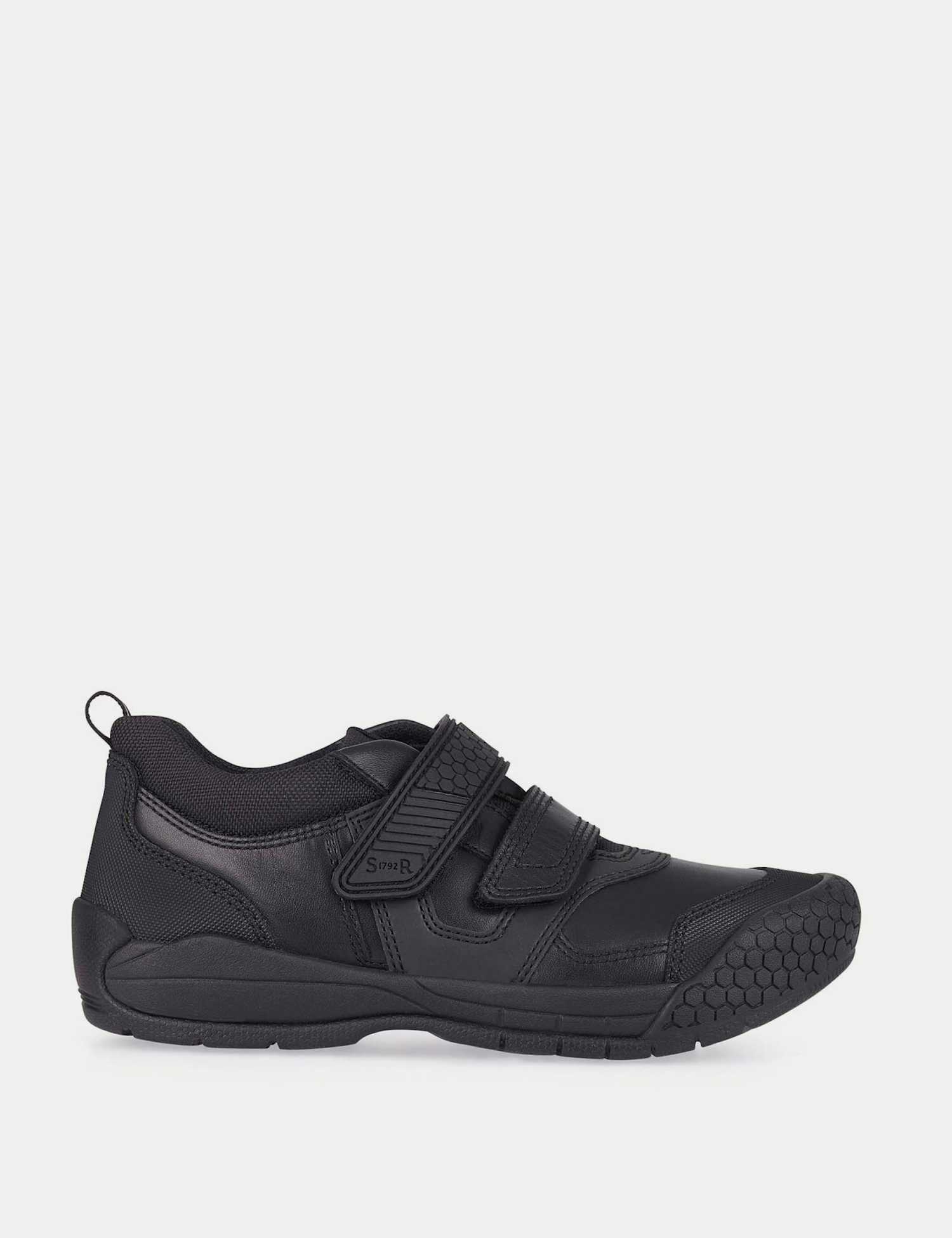 Start-Rite Kids' Leather Riptape School Shoes (7 Small - 4 Large) Black
