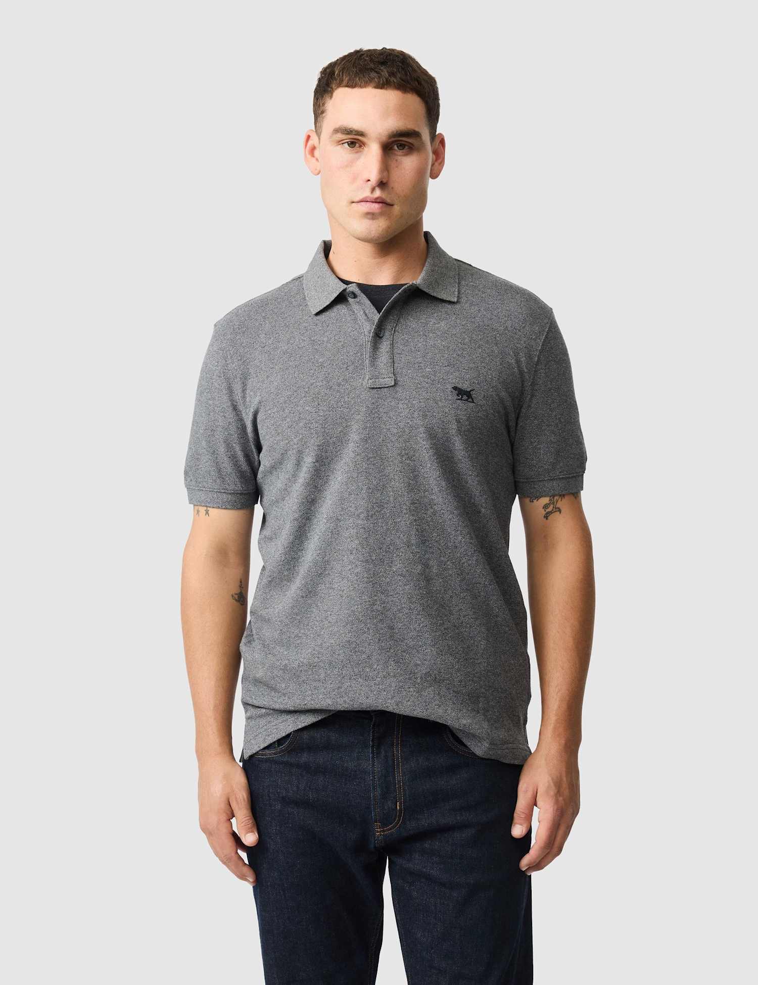 Rodd & Gunn Gunn Slim Fit Pure Cotton Polo Shirt Stone