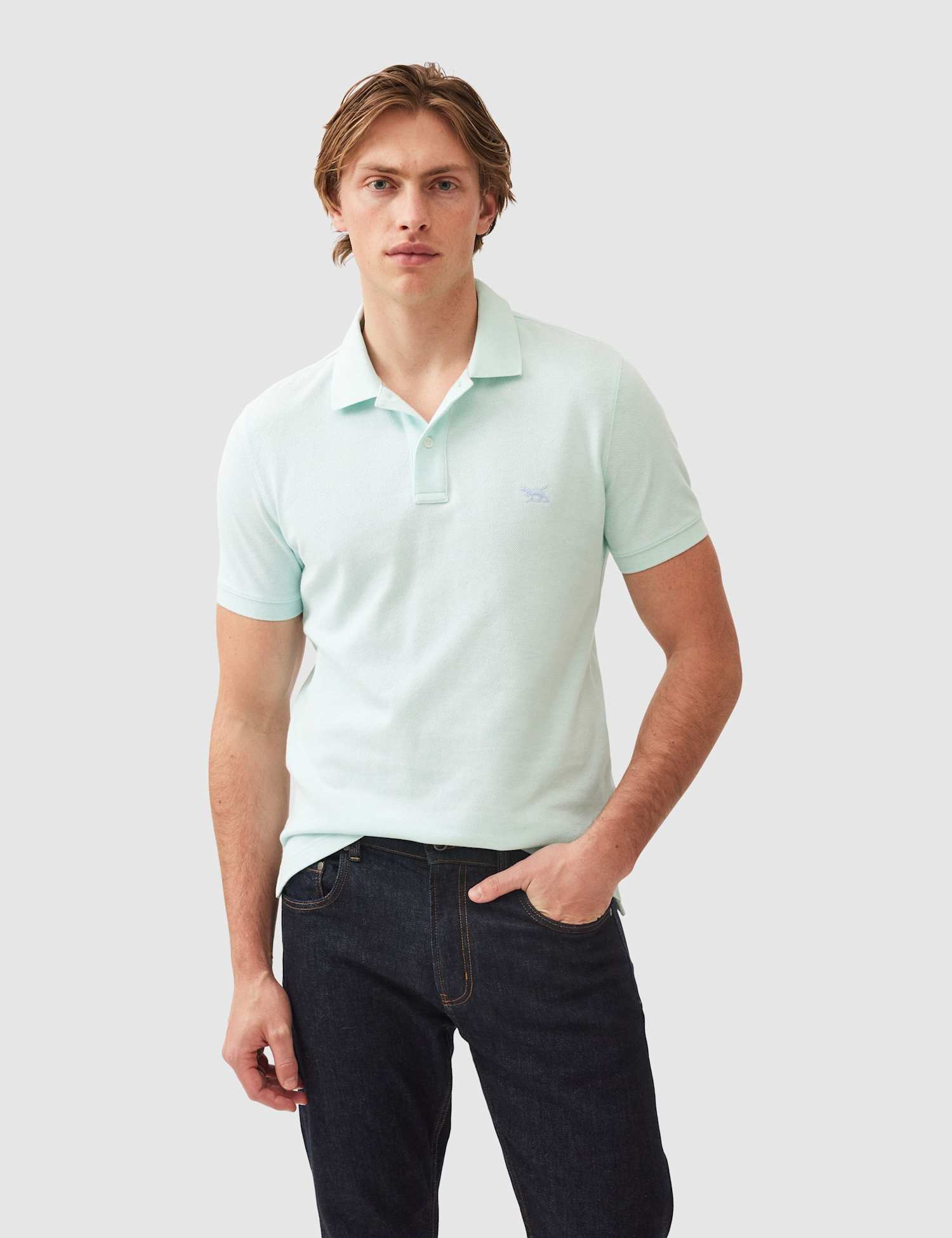 Rodd & Gunn Gunn Slim Fit Pure Cotton Polo Shirt Mint