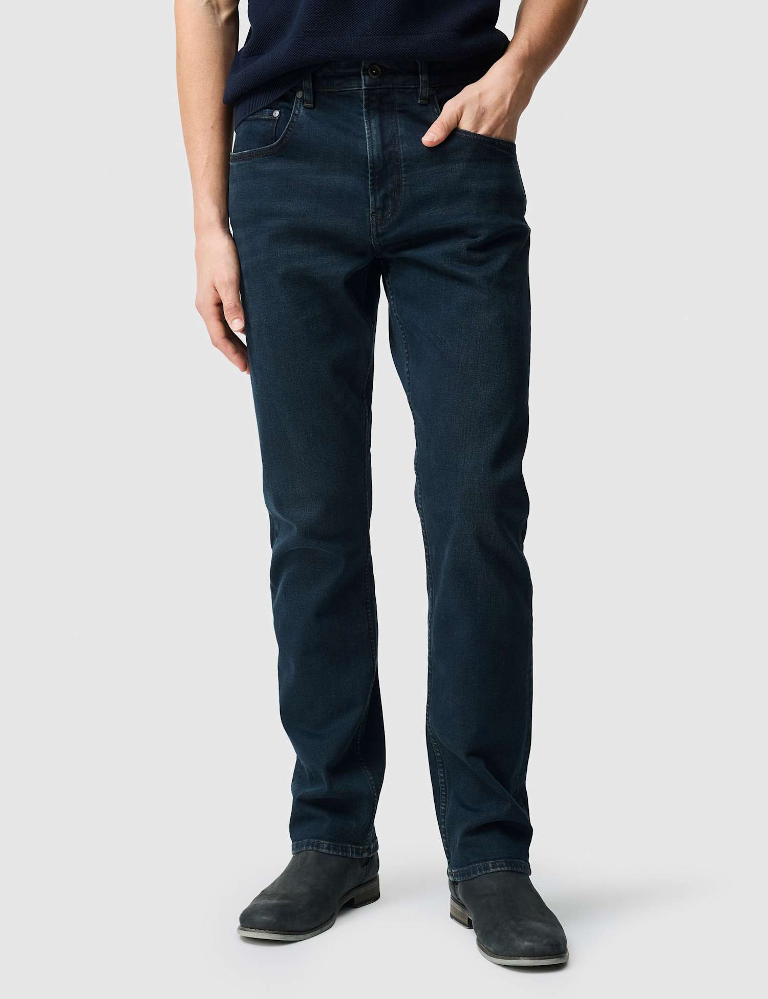 Rodd & Gunn Linden Regular Fit 5 Pocket Jeans Blue/Black
