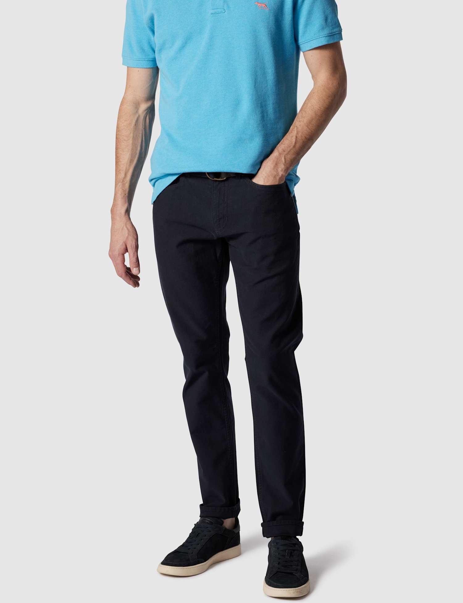 Rodd & Gunn Motion 2 Regular Fit 5 Pocket Jeans Navy