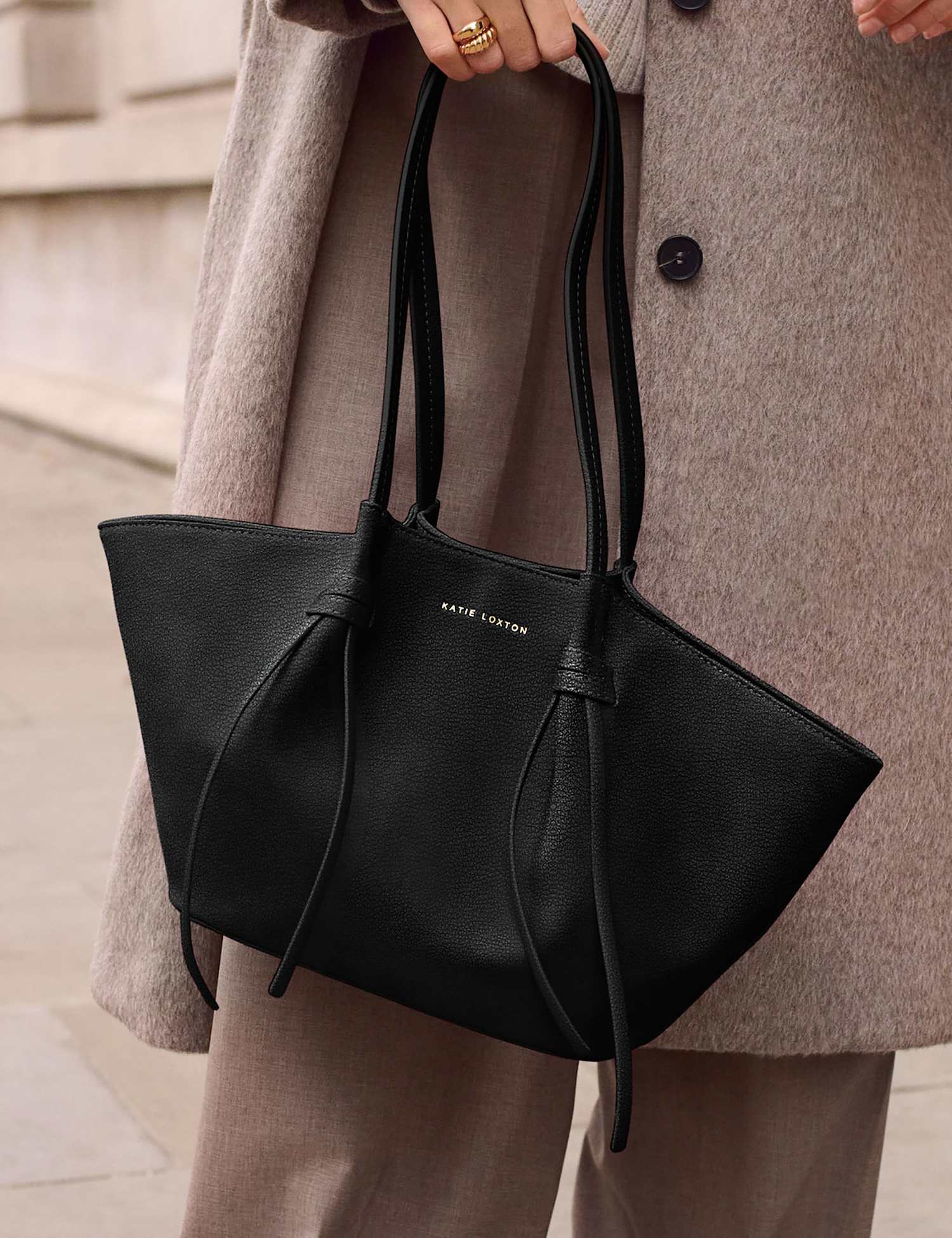 Katie Loxton Faux Leather Tote Bag Black