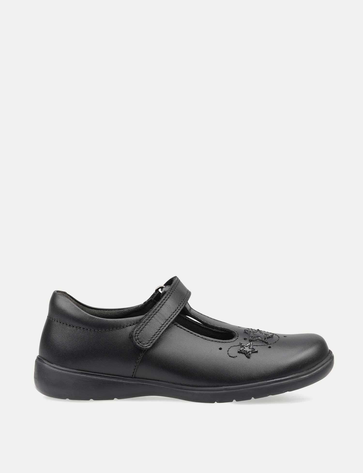 Start-Rite Kids' Leather Riptape Star Schoolwear Shoes (9 Small - 2 Large) Black