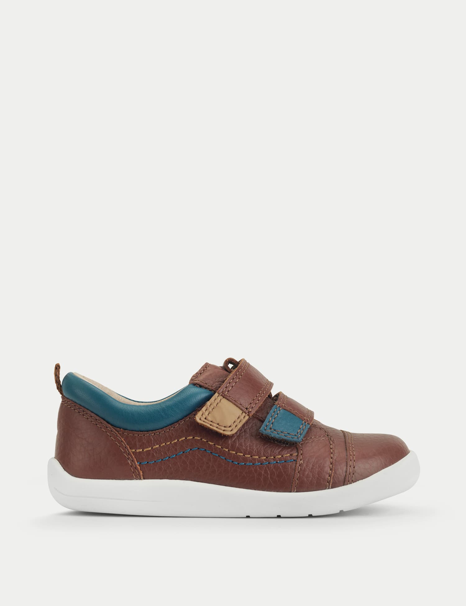 Start-Rite Kids' Leather Riptape Trainers (4 Small - 8 Small) Tan