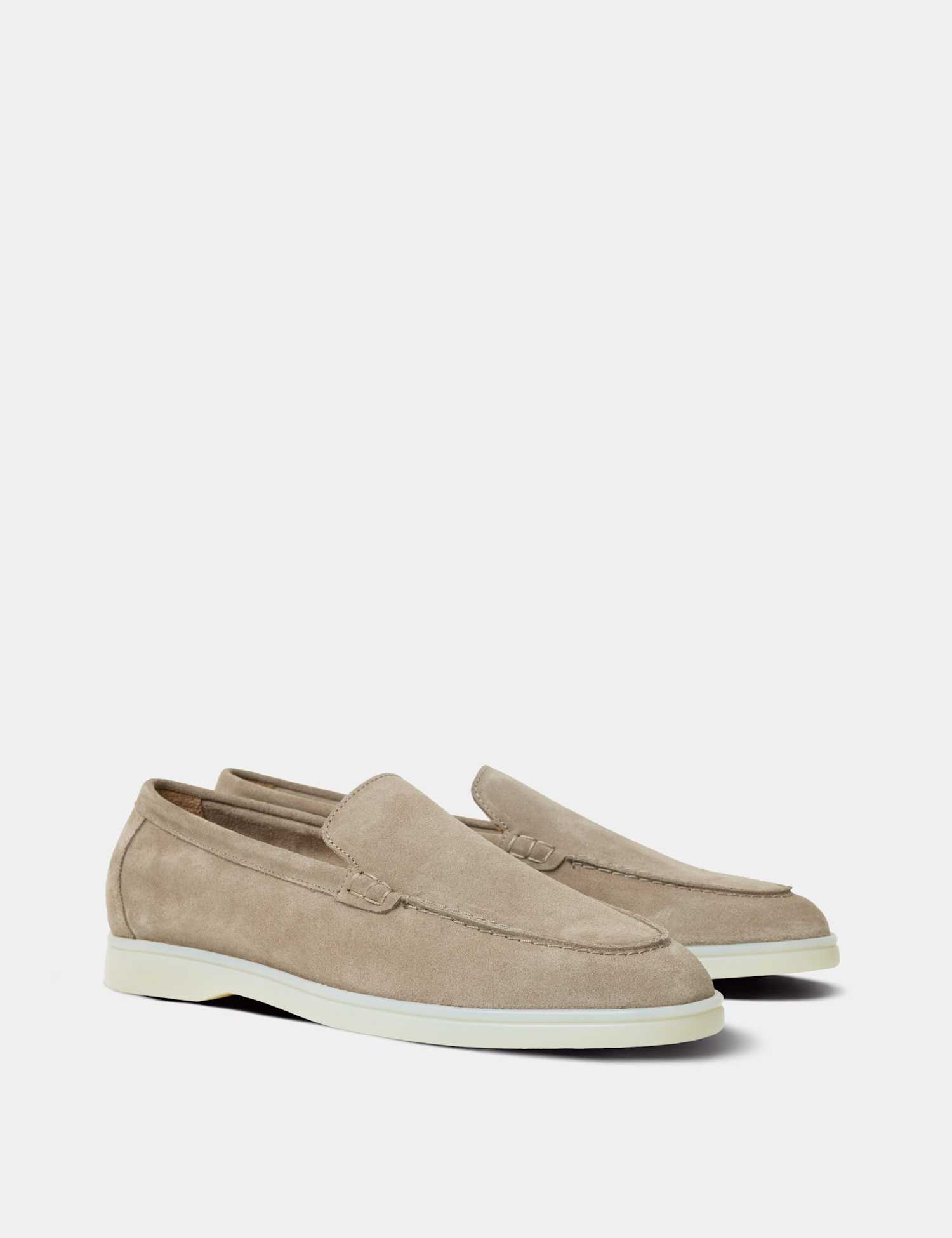 Hawes & Curtis Suede Loafers Stone