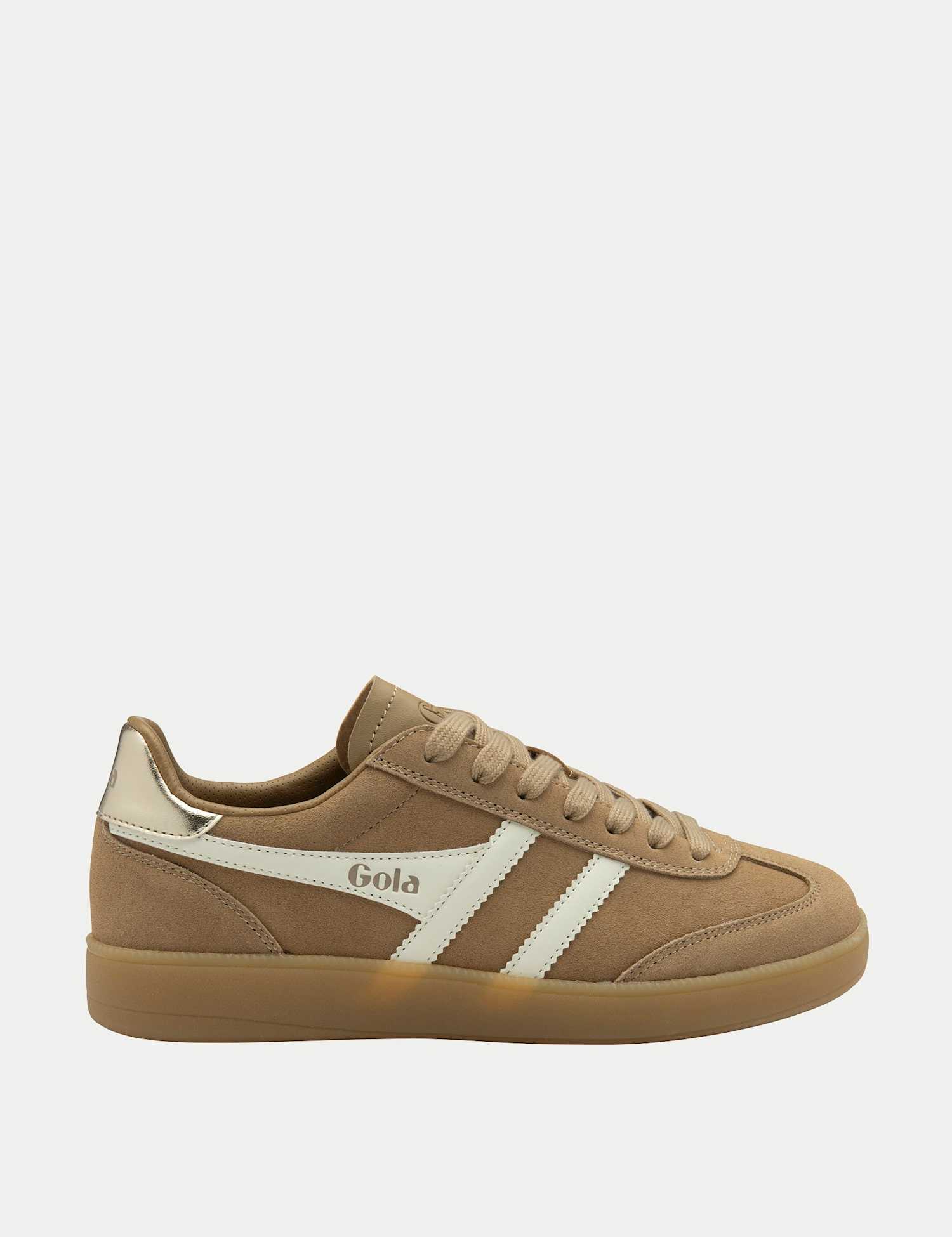 Gola Viper Suede Colour Block Trainers Light Brown