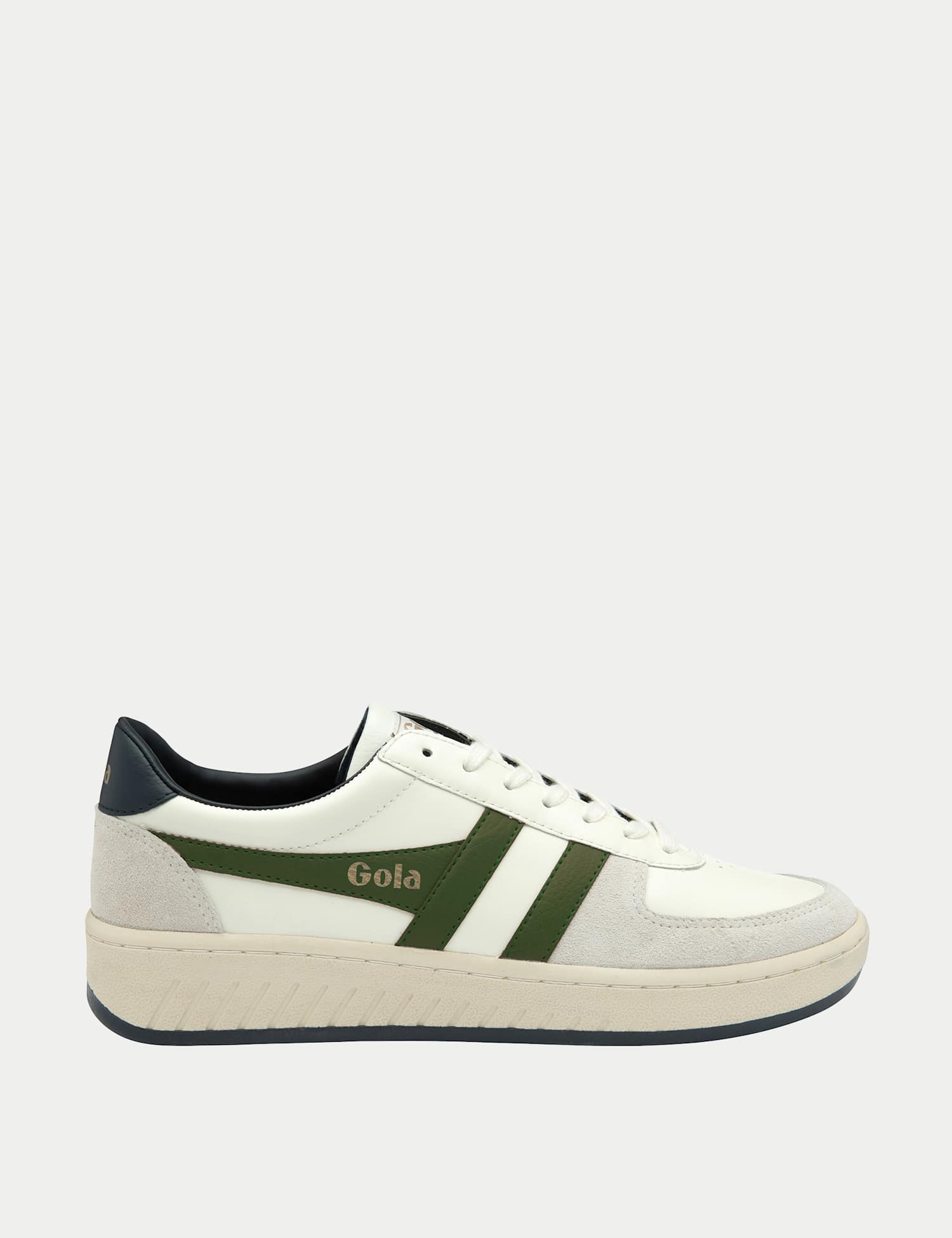 Gola Grandslam Classic Leather Trainers Green Mix
