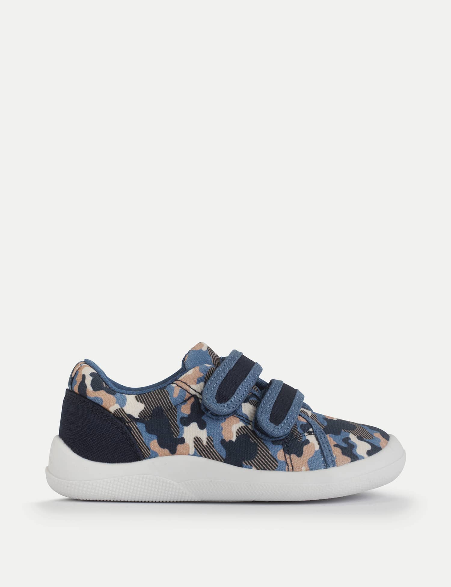 Start-Rite Kids' Canvas Camo Riptape Trainers (3 Small - 7 Small) Navy Mix