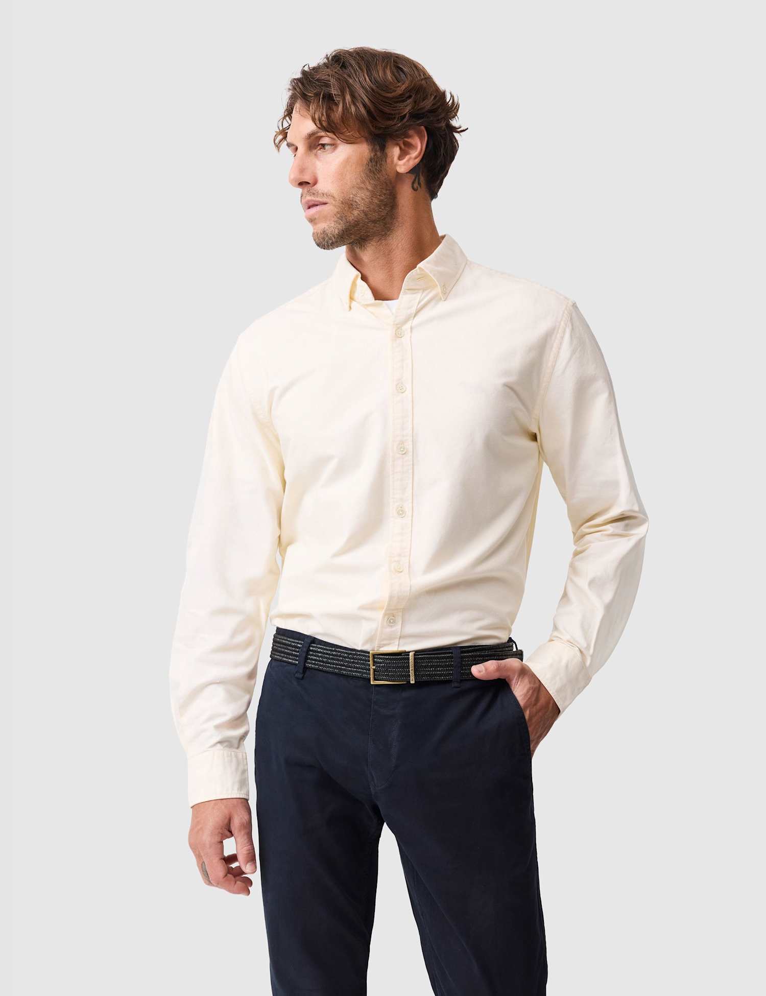 Rodd & Gunn Pure Cotton Oxford Shirt Lemon
