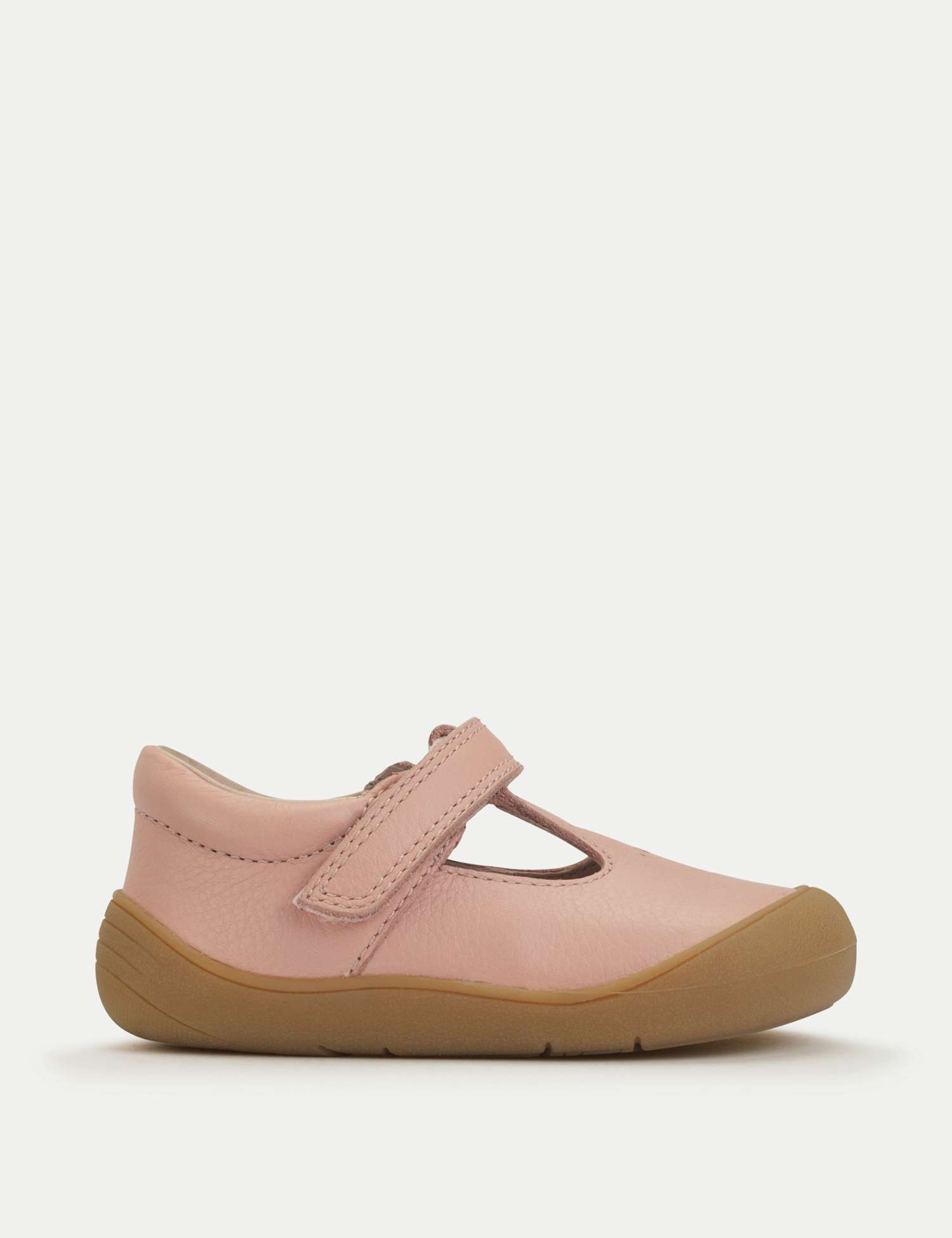 Start-Rite Kids' Leather Riptape T Bar Shoes (3 Small - 7 Small) Pink