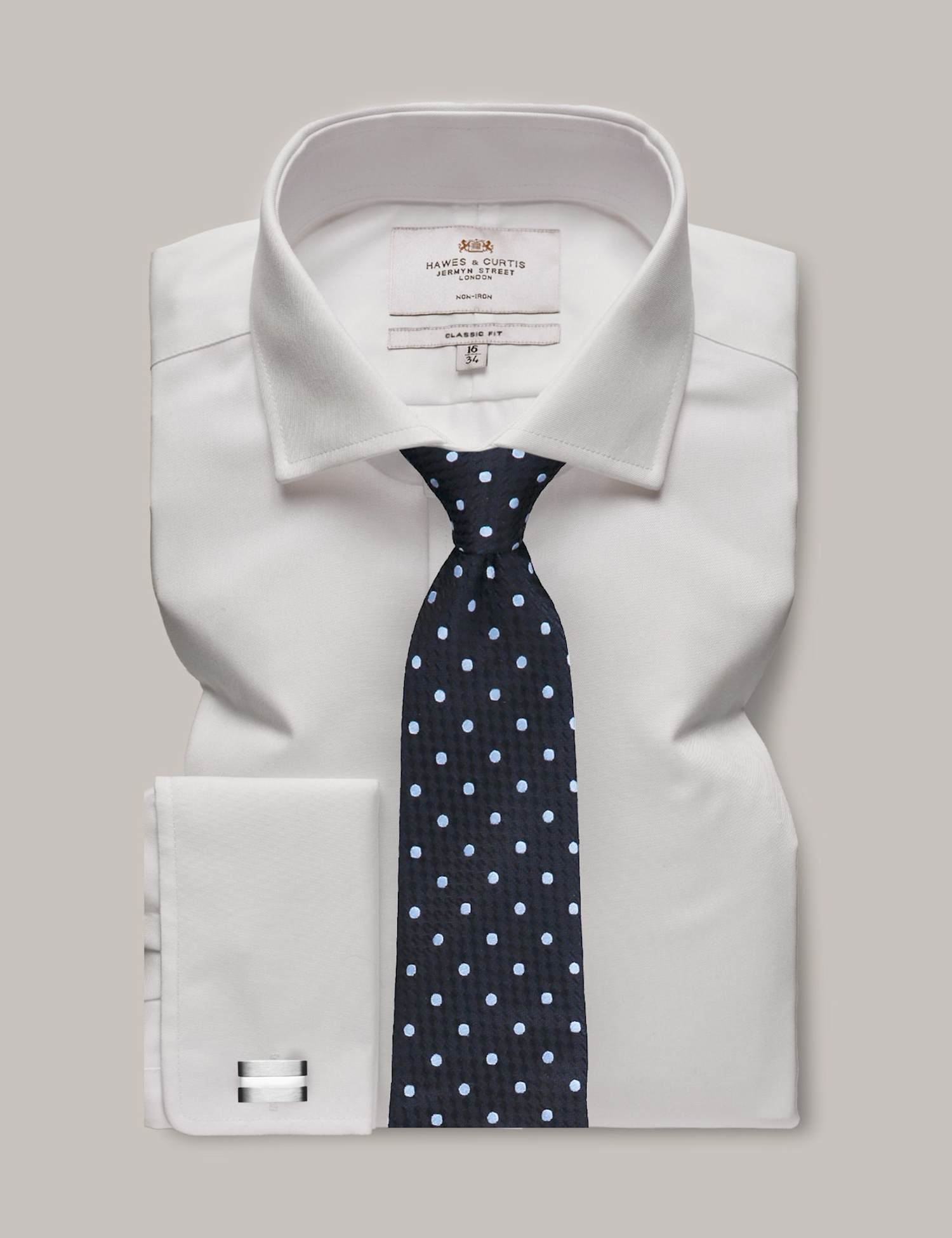 Hawes & Curtis Regular Fit Non Iron Pure Cotton Twill Shirt White