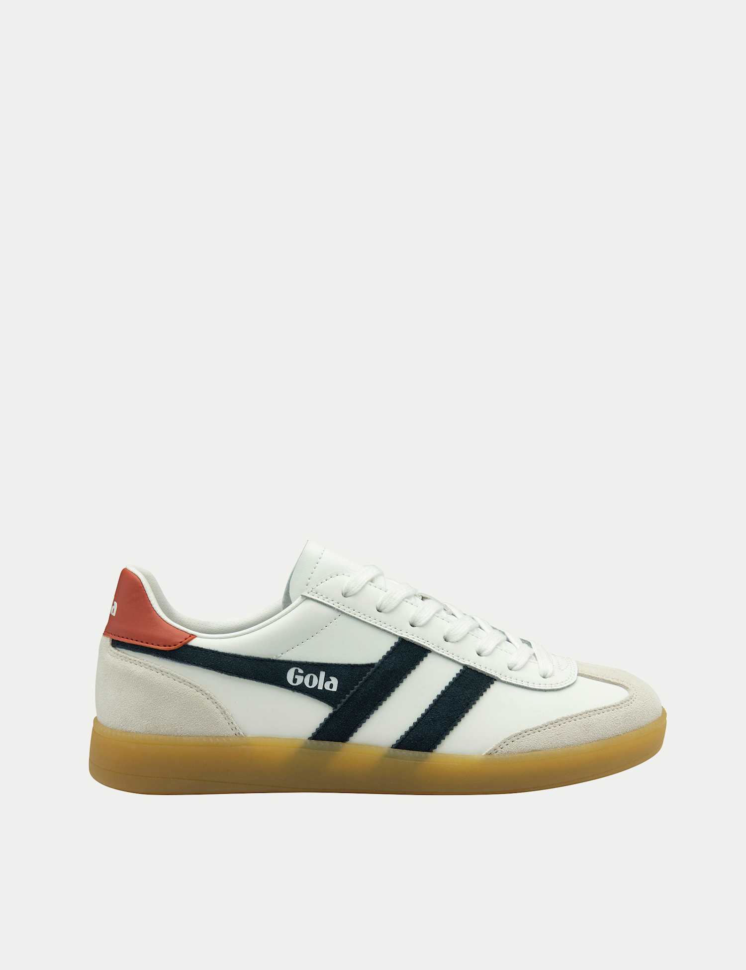 Gola Viper Leather Lace Up Trainers White Mix