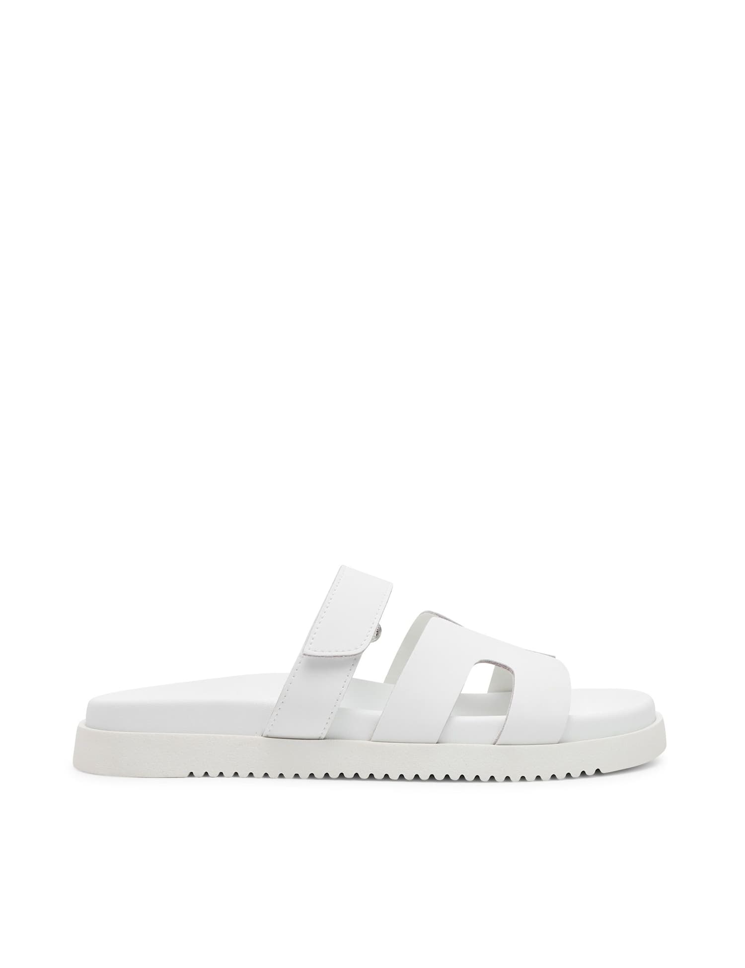 Steve Madden Riptape Sliders White