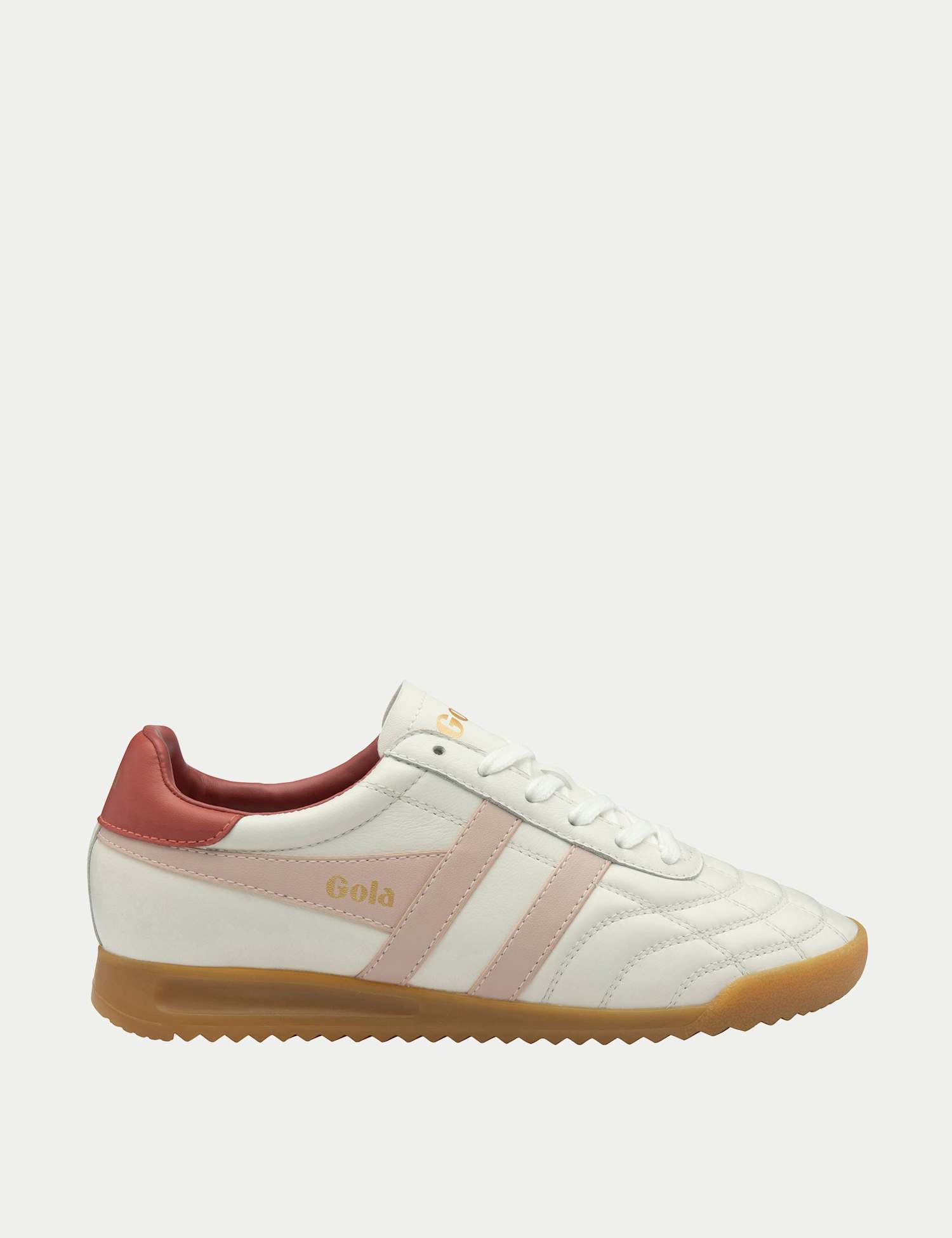 Gola Stadium Leather Colour Block Trainers White Mix