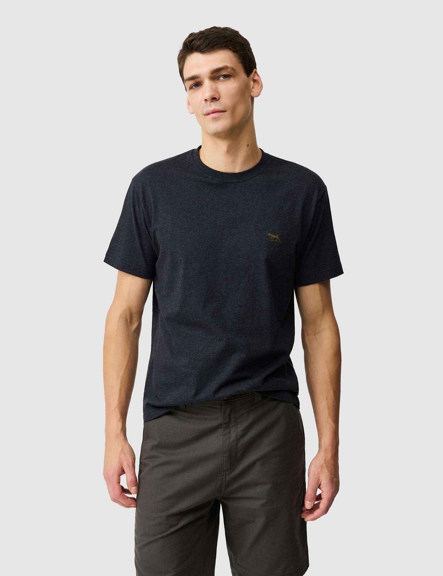Rodd & Gunn The Gunn Tee 2.0 Pure Cotton T-Shirt Charcoal