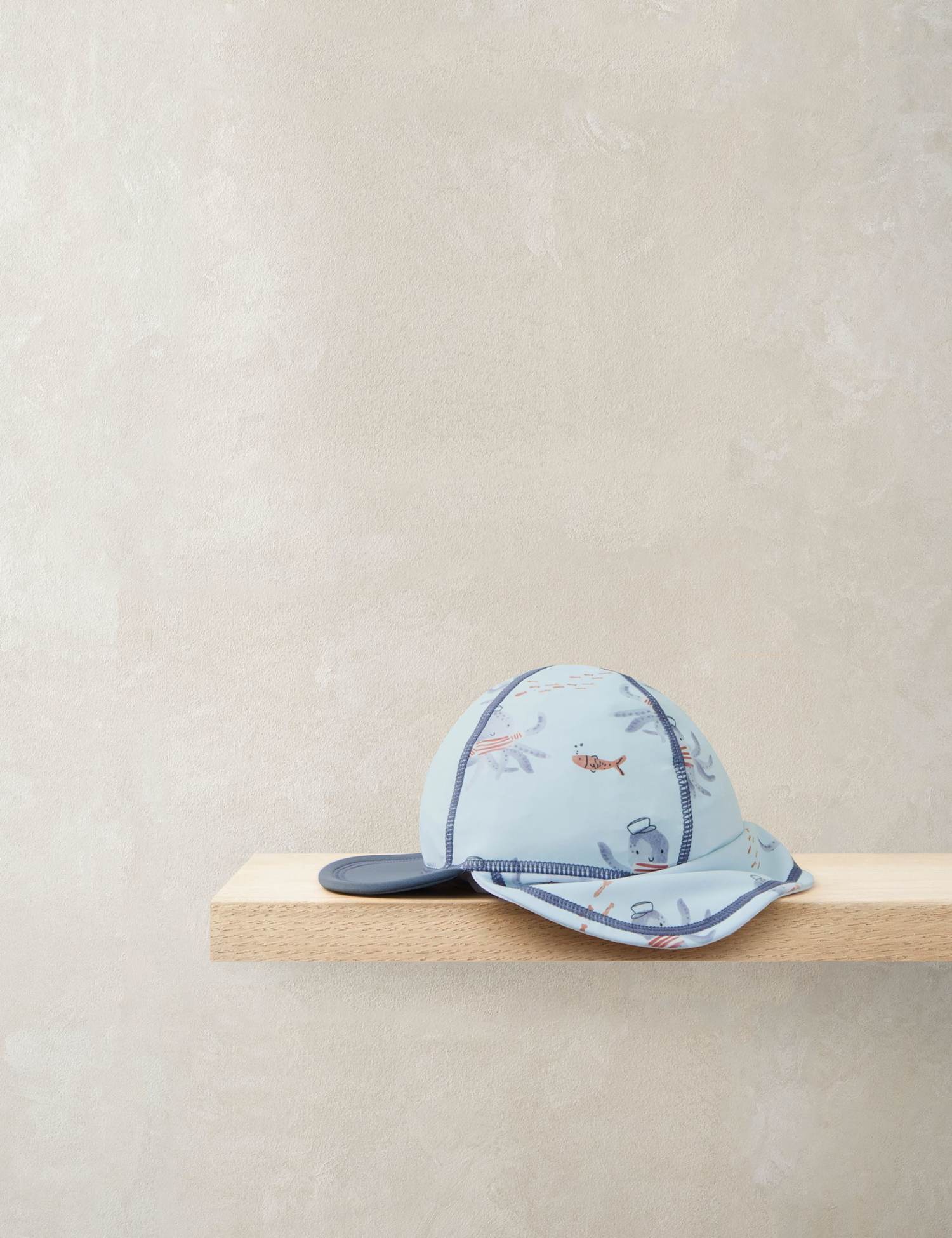 Mamas & Papas Kids' Squid Print Swim Hat Blue