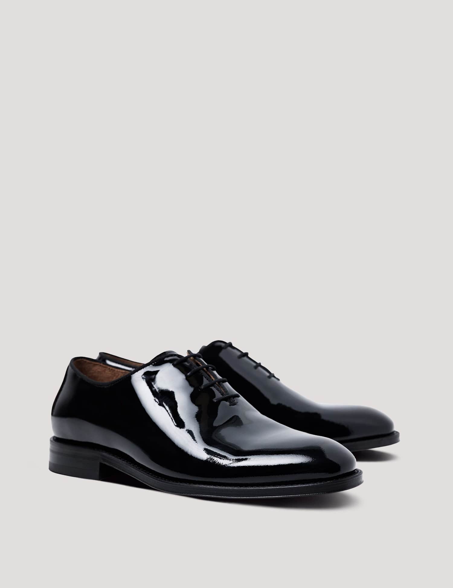 Hawes & Curtis Patent Leather Oxford Shoes Black