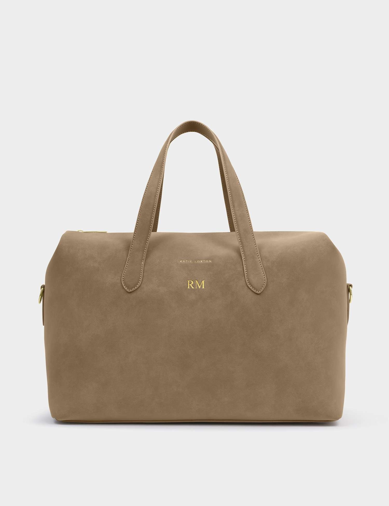 Katie Loxton Personalised Suedette Weekend Bag Taupe