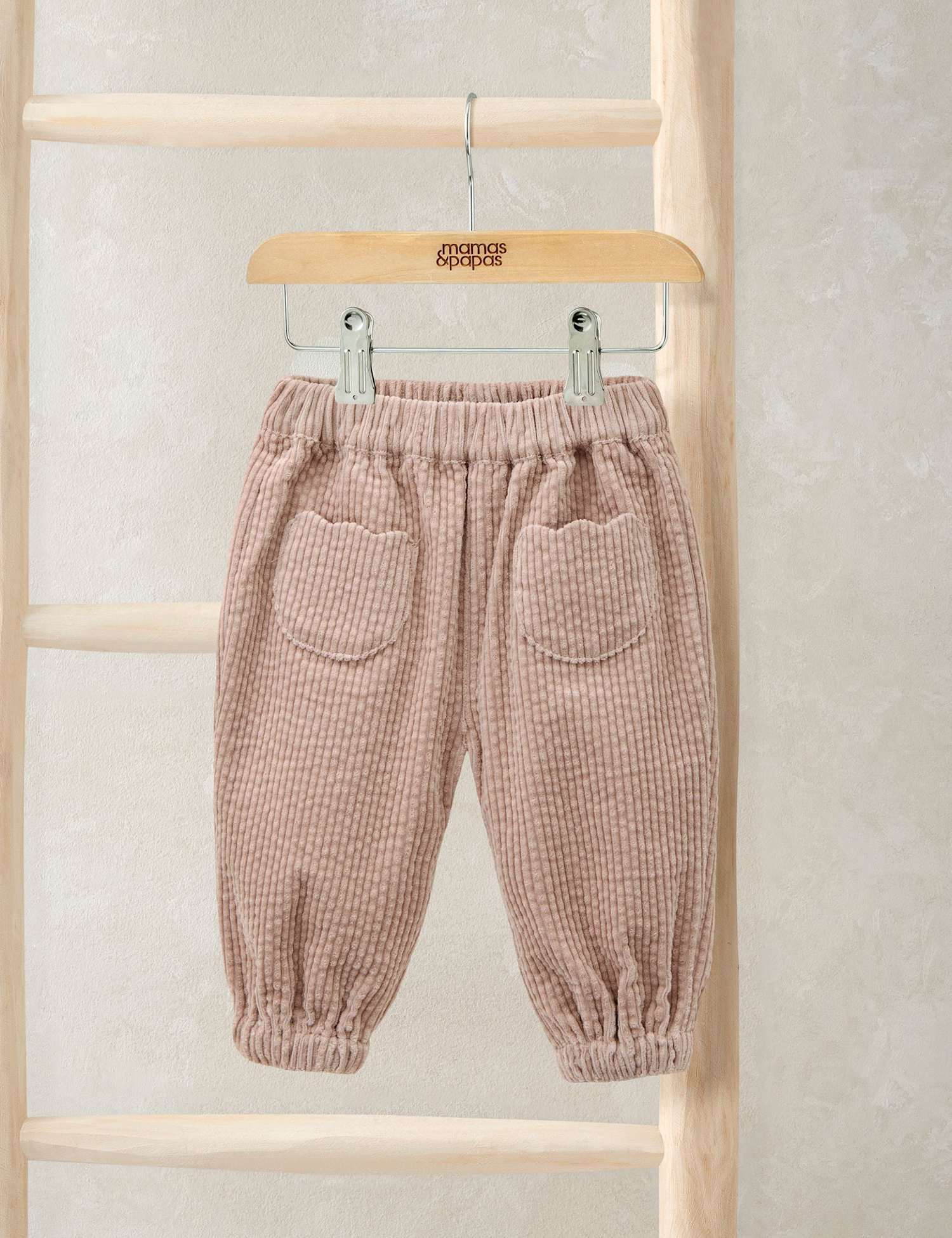 Mamas & Papas Pure Cotton Cord Trousers (0 Mths-3 Yrs) Pink