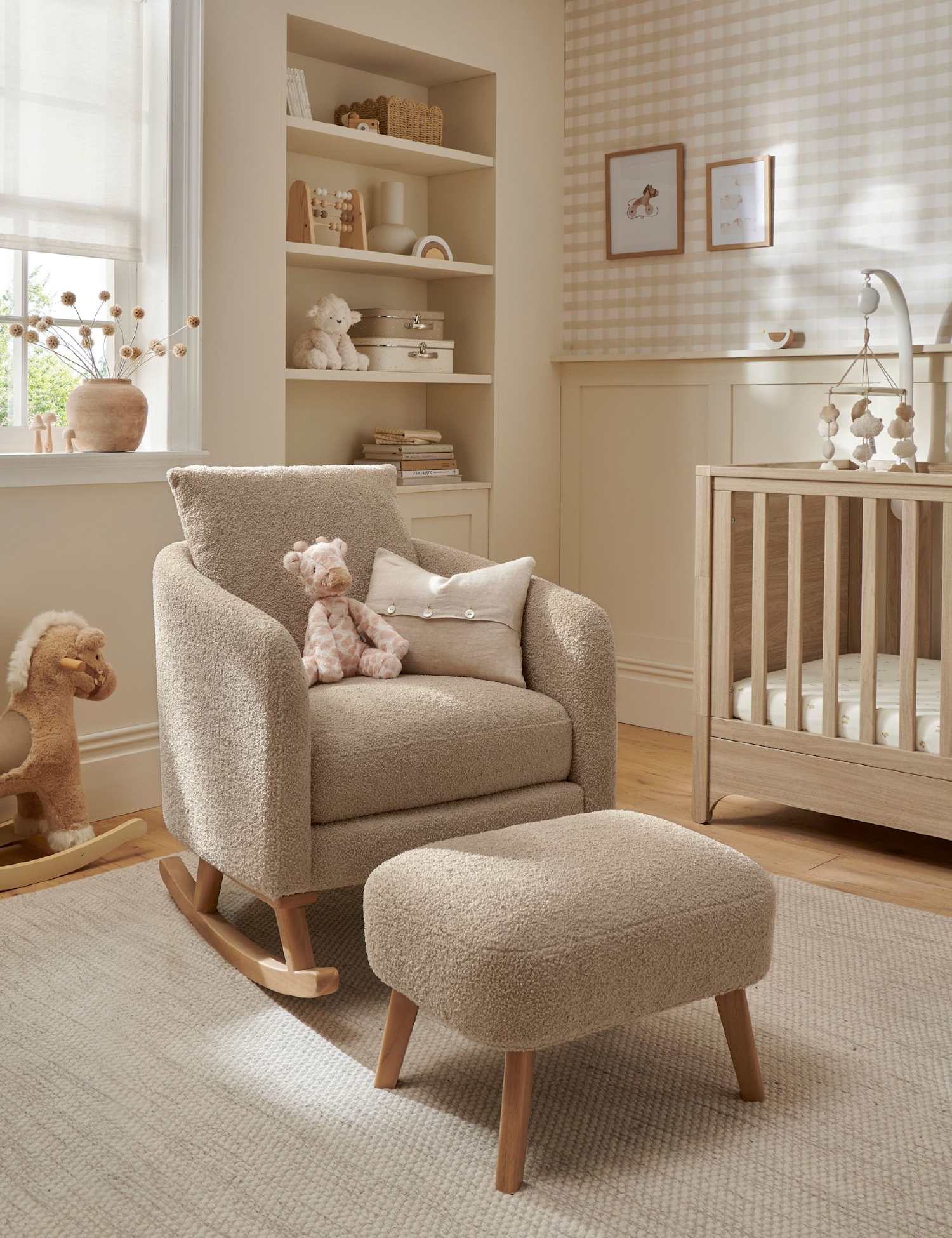 Mamas & Papas Alma Nursing Chair and Stool Brown