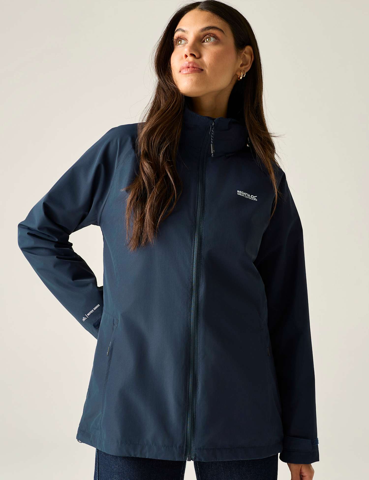 Regatta Daysha II Hooded Rain Jacket Blue