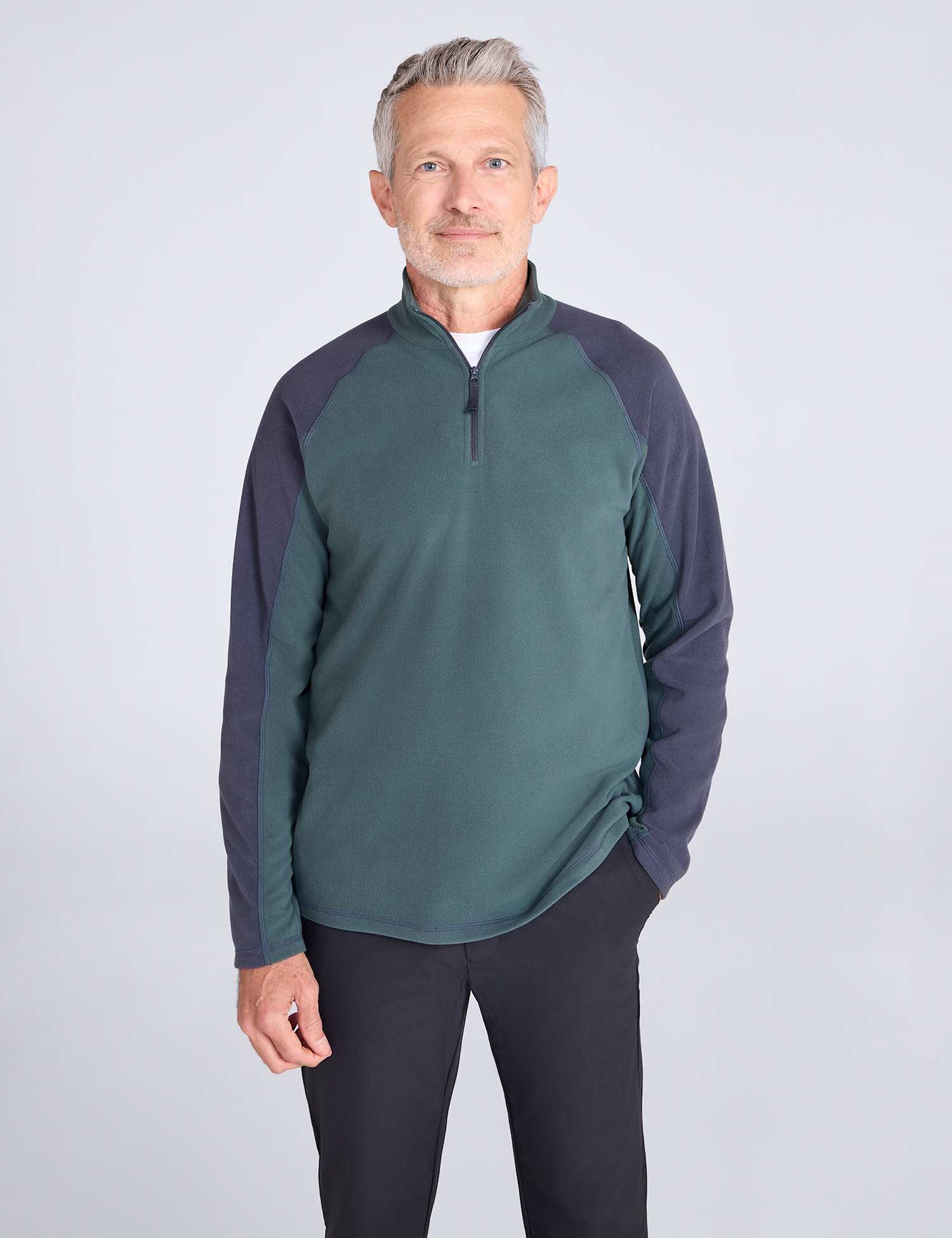 Mountain Warehouse Ashbourne II Funnel Neck Half Zip Fleece Dark Khaki