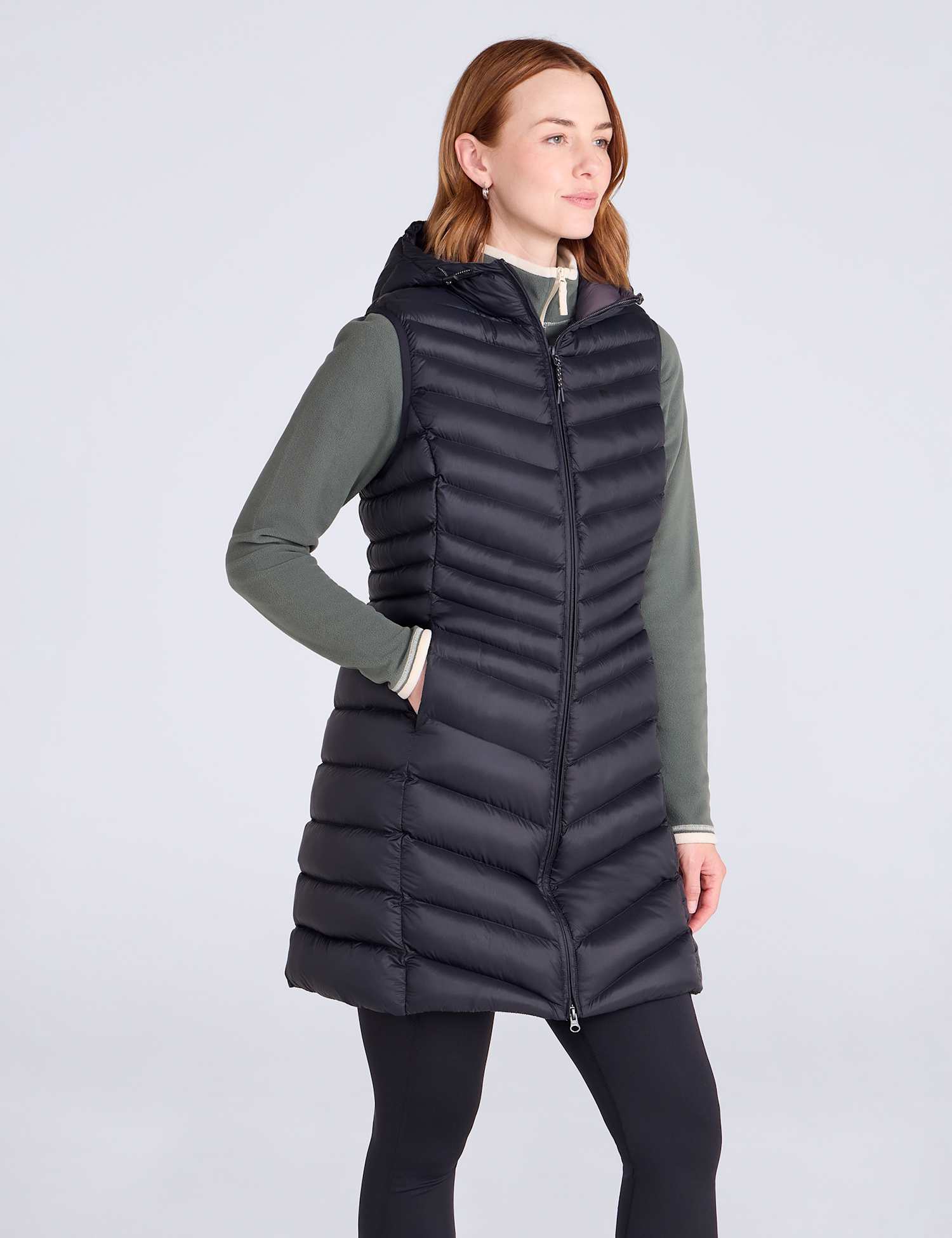 Mountain Warehouse Florence Padded Long Gilet Black